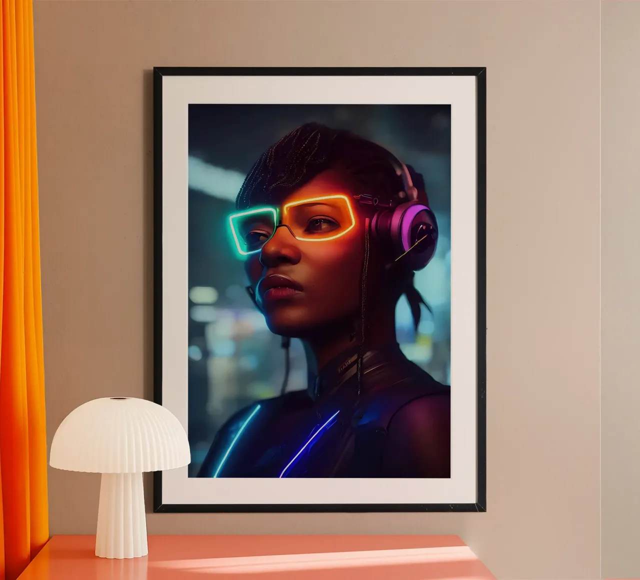 Ragazza cyberpunk carta hahnemühle da Mikesell