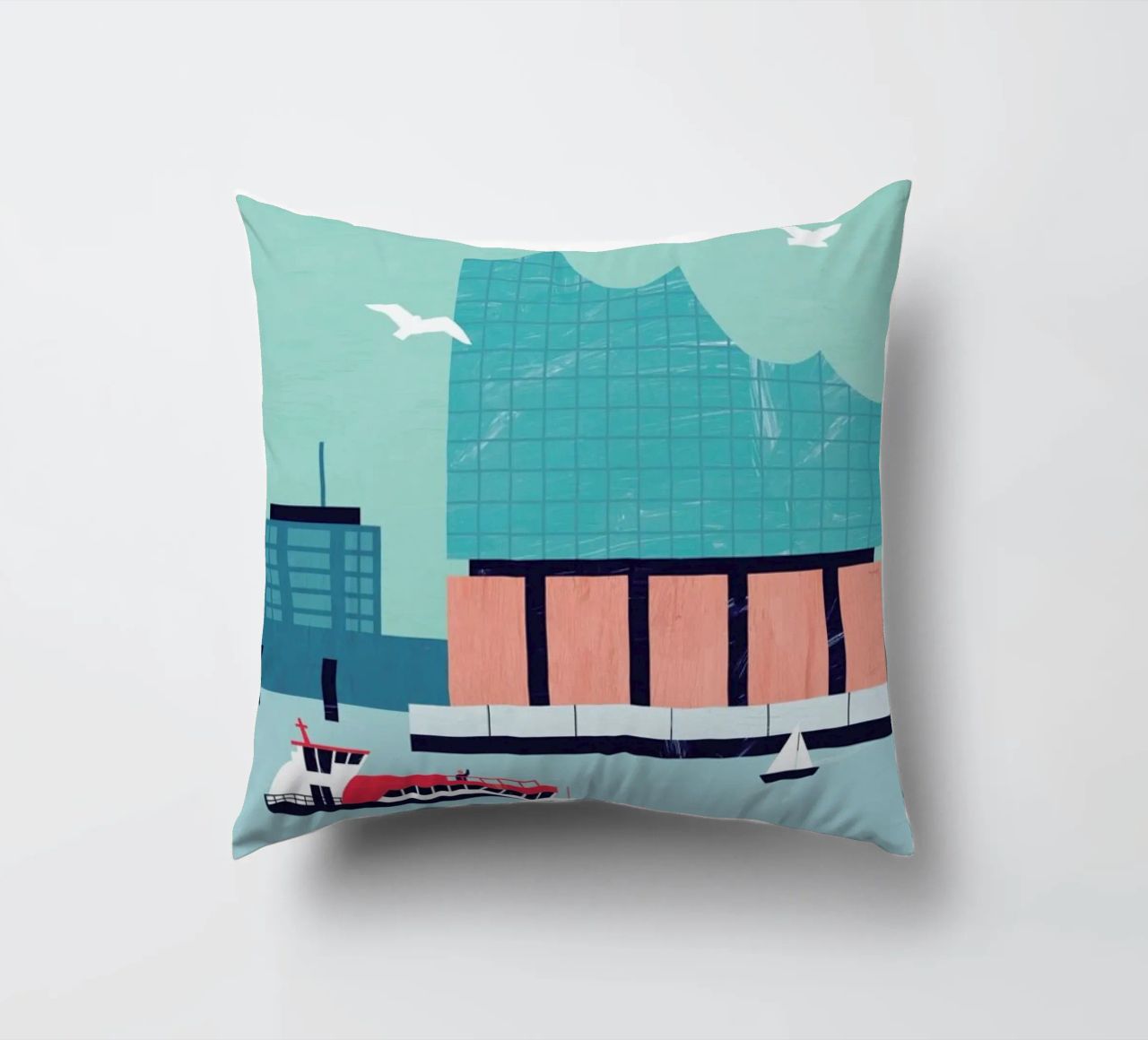 Hambourg Elbphilharmonie coussin de Katinka Reinke