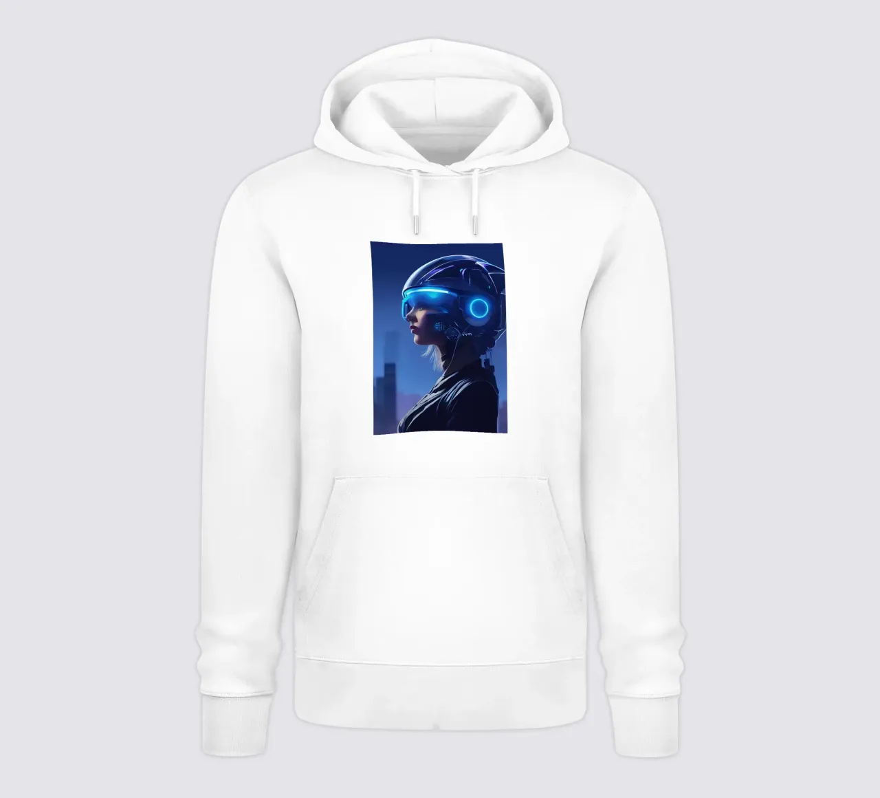 Ragazza cyberpunk felpa con cappuccio da Mikesell