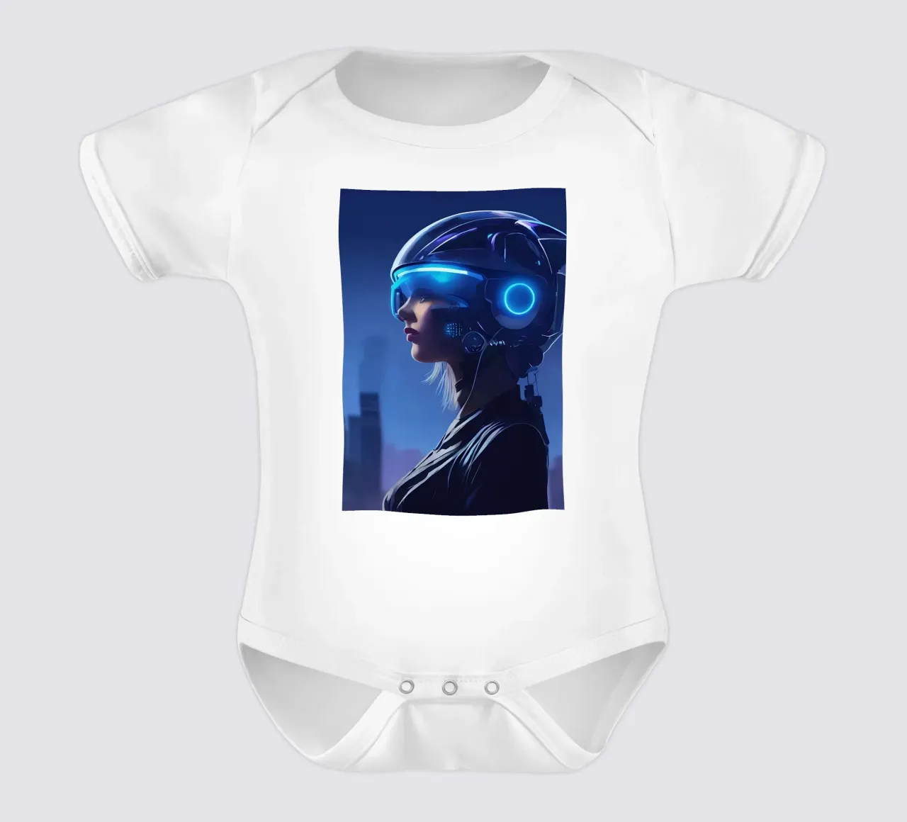 Ragazza cyberpunk body neonato maniche corte da Mikesell