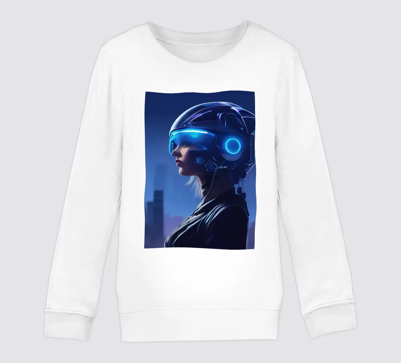Ragazza cyberpunk felpa bambino da Mikesell