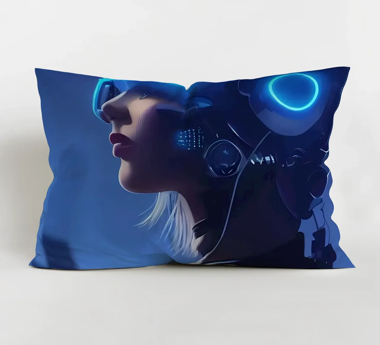 Ragazza cyberpunk cuscino da Mikesell