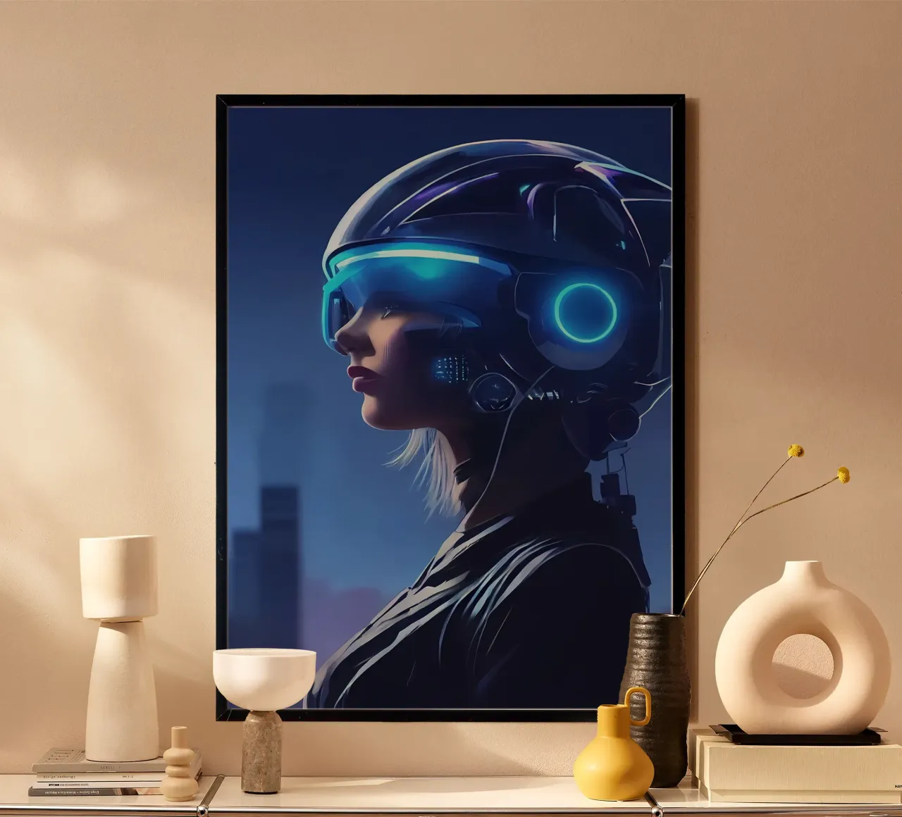 Ragazza cyberpunk carta hahnemühle da Mikesell