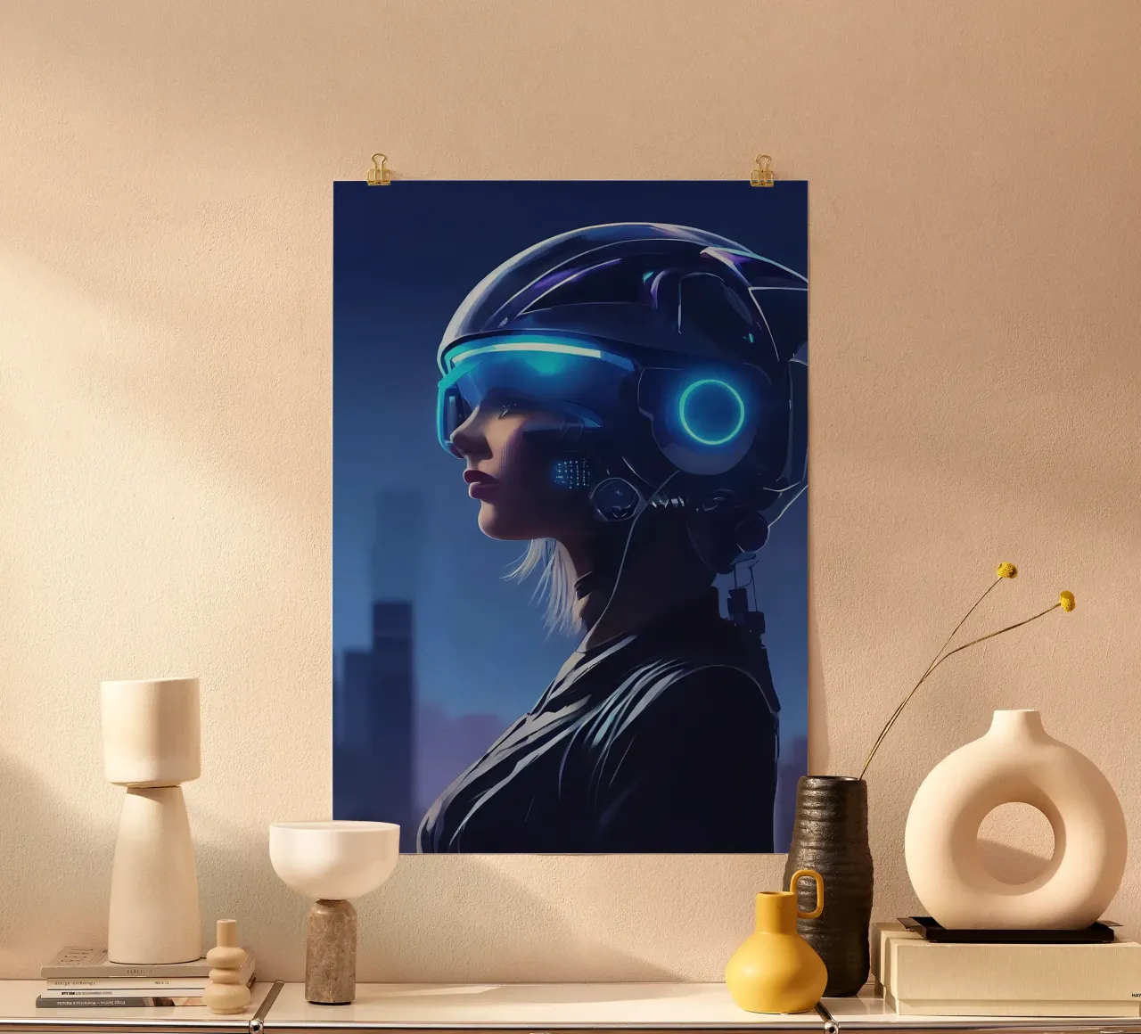 Ragazza cyberpunk carta hahnemühle da Mikesell