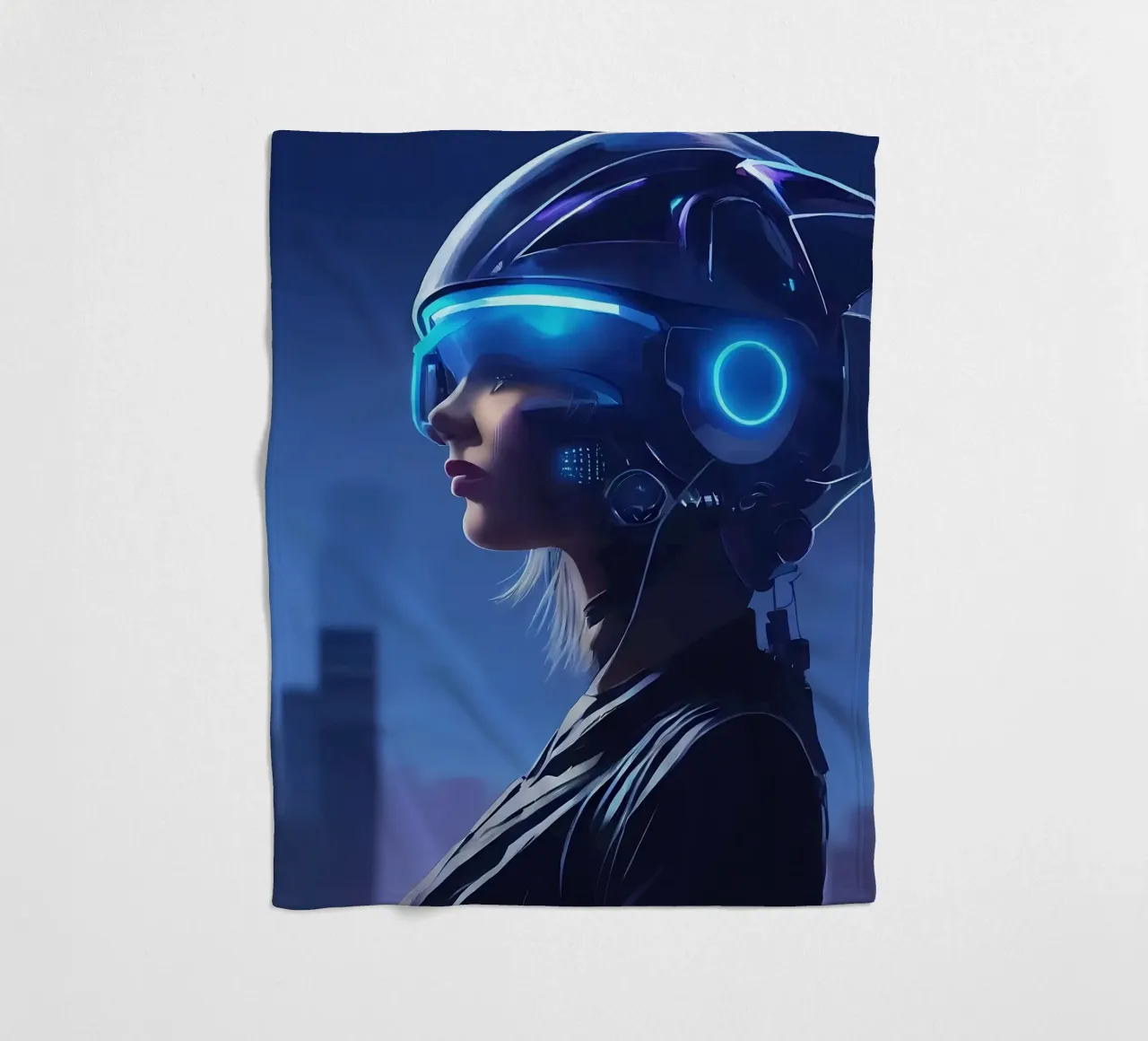 Ragazza cyberpunk coperta in pile da Mikesell