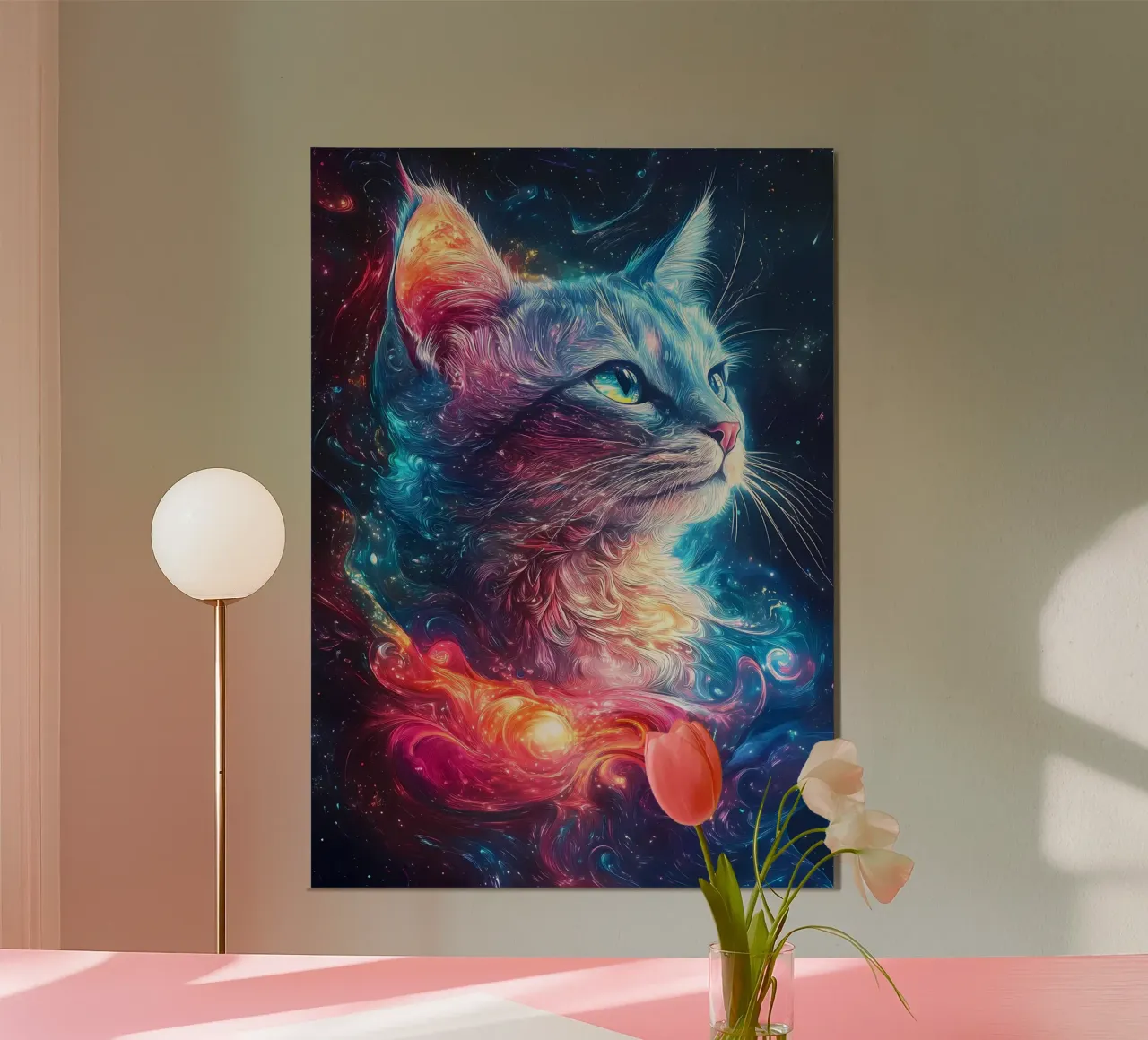 Space Cat Galaxy poster by Ginnery