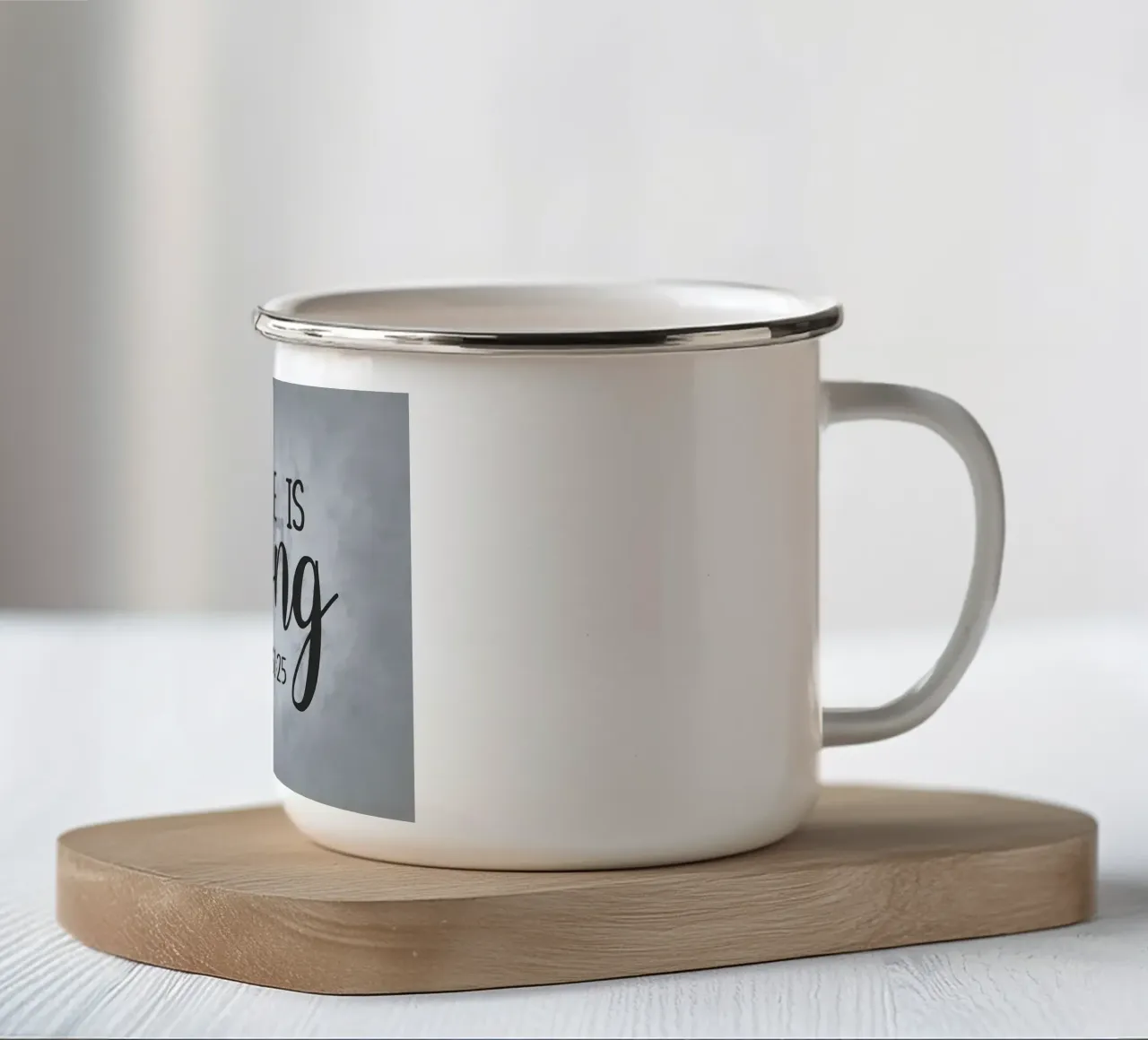 Lei è forte Gesù Cristo tazza in smalto da Delaplane