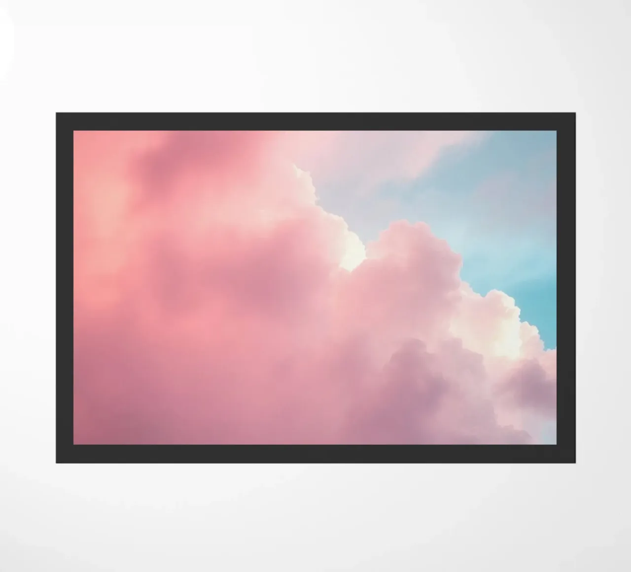Vibrant cloud formations create a stunning abstract doormat by DesignDoodle