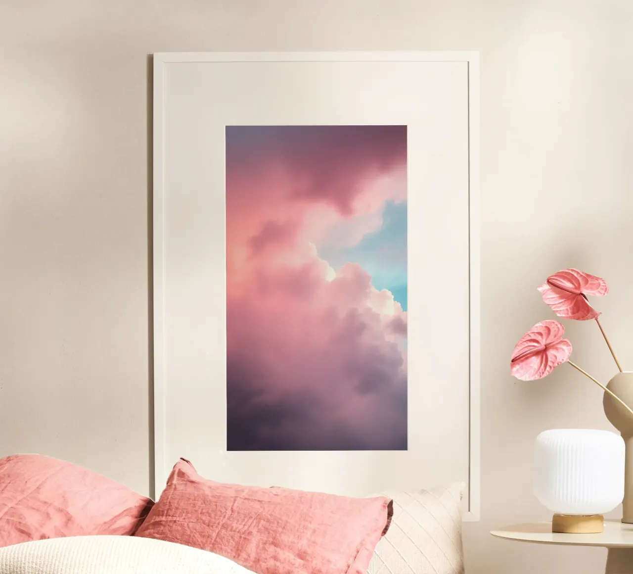 Vibrant cloud formations create a stunning abstract poster by DesignDoodle