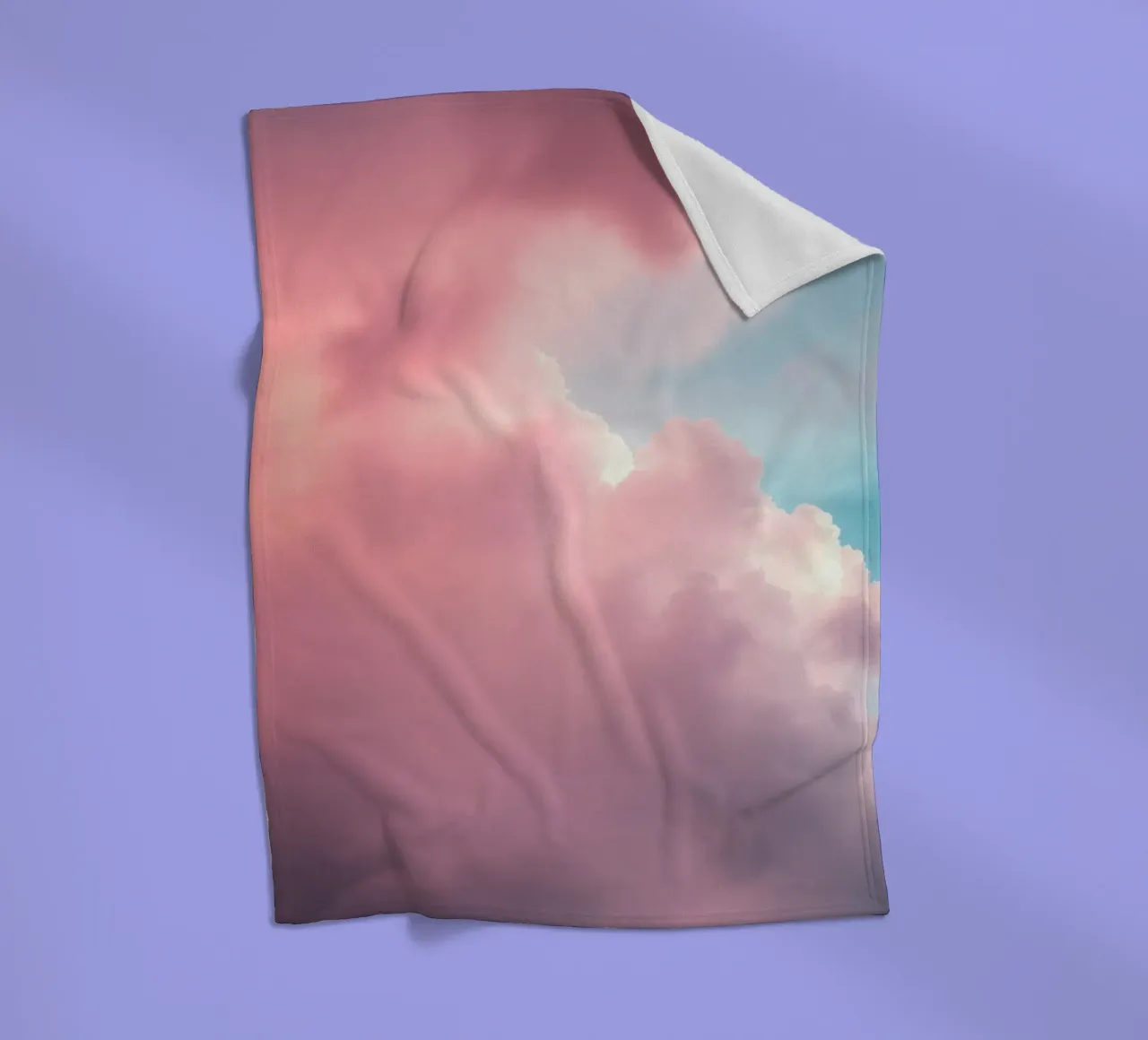 Vibrant cloud formations create a stunning abstract fleece blanket by DesignDoodle