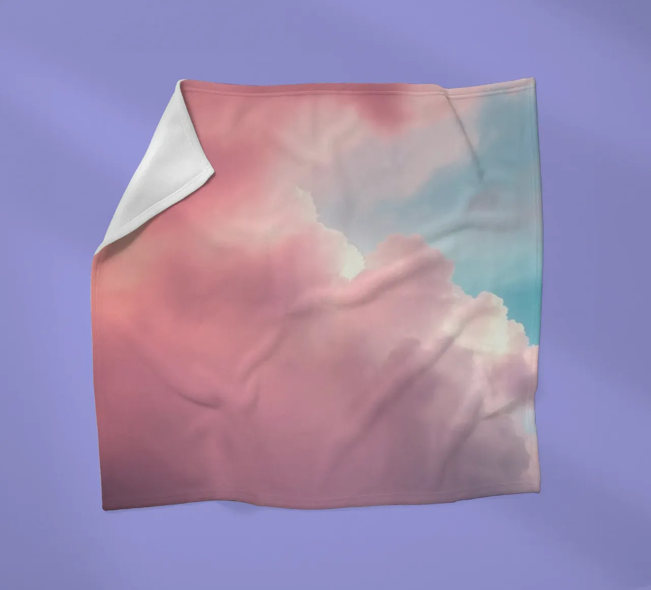 Vibrant cloud formations create a stunning abstract fleece blanket by DesignDoodle