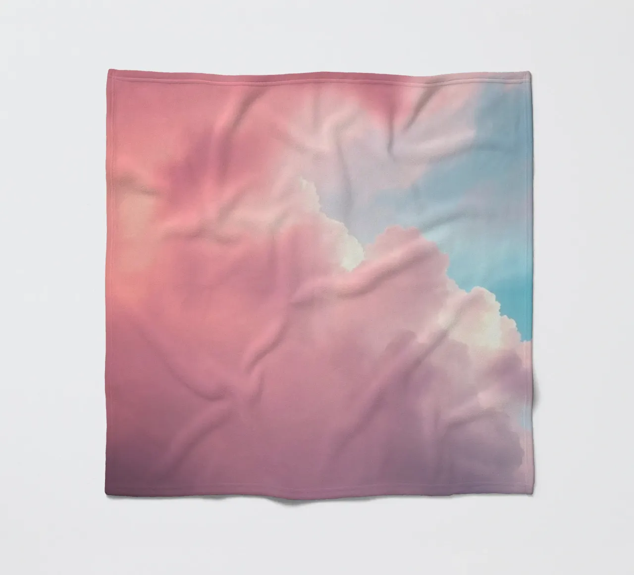 Vibrant cloud formations create a stunning abstract fleece blanket by DesignDoodle