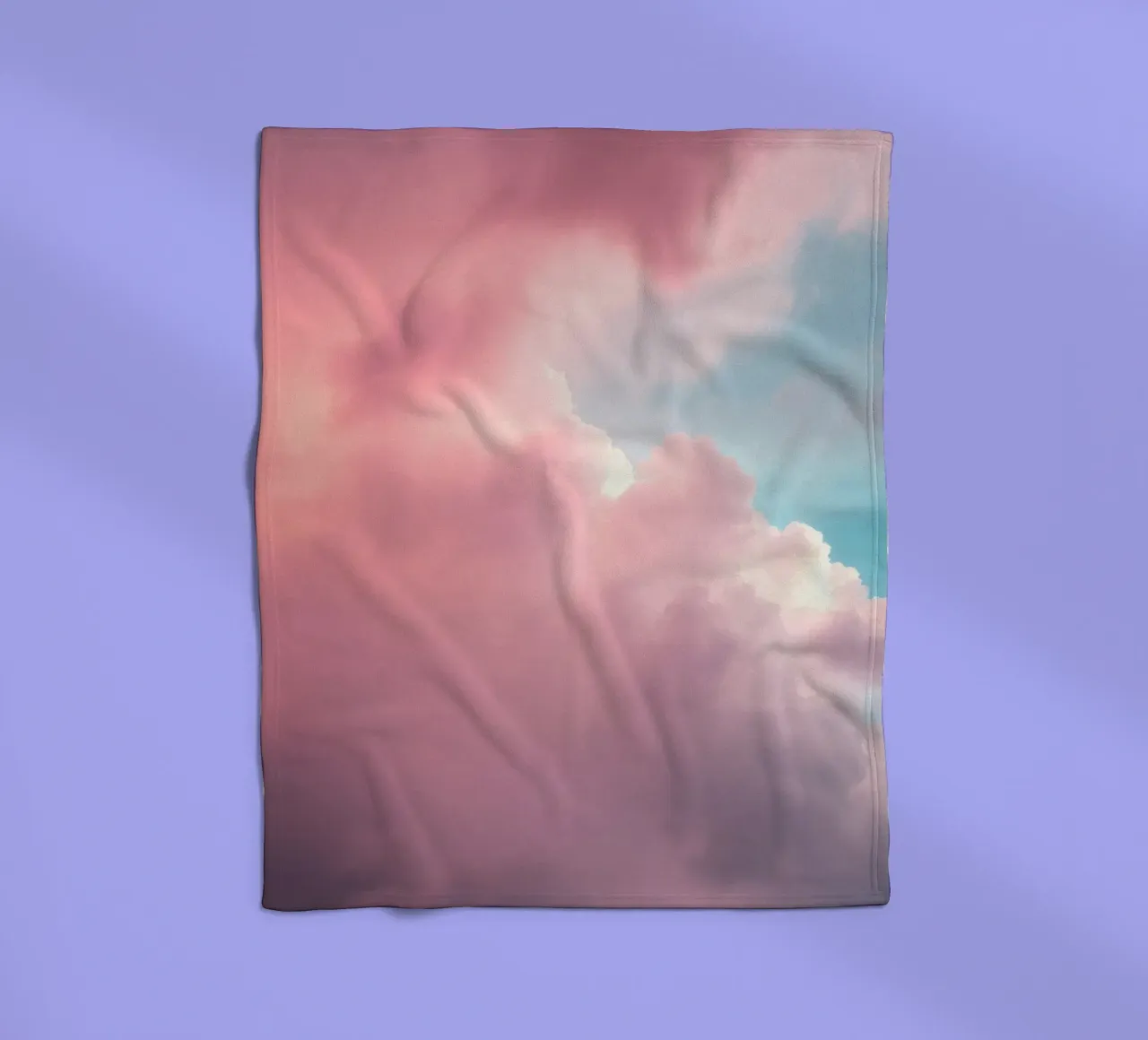 Vibrant cloud formations create a stunning abstract fleece blanket by DesignDoodle