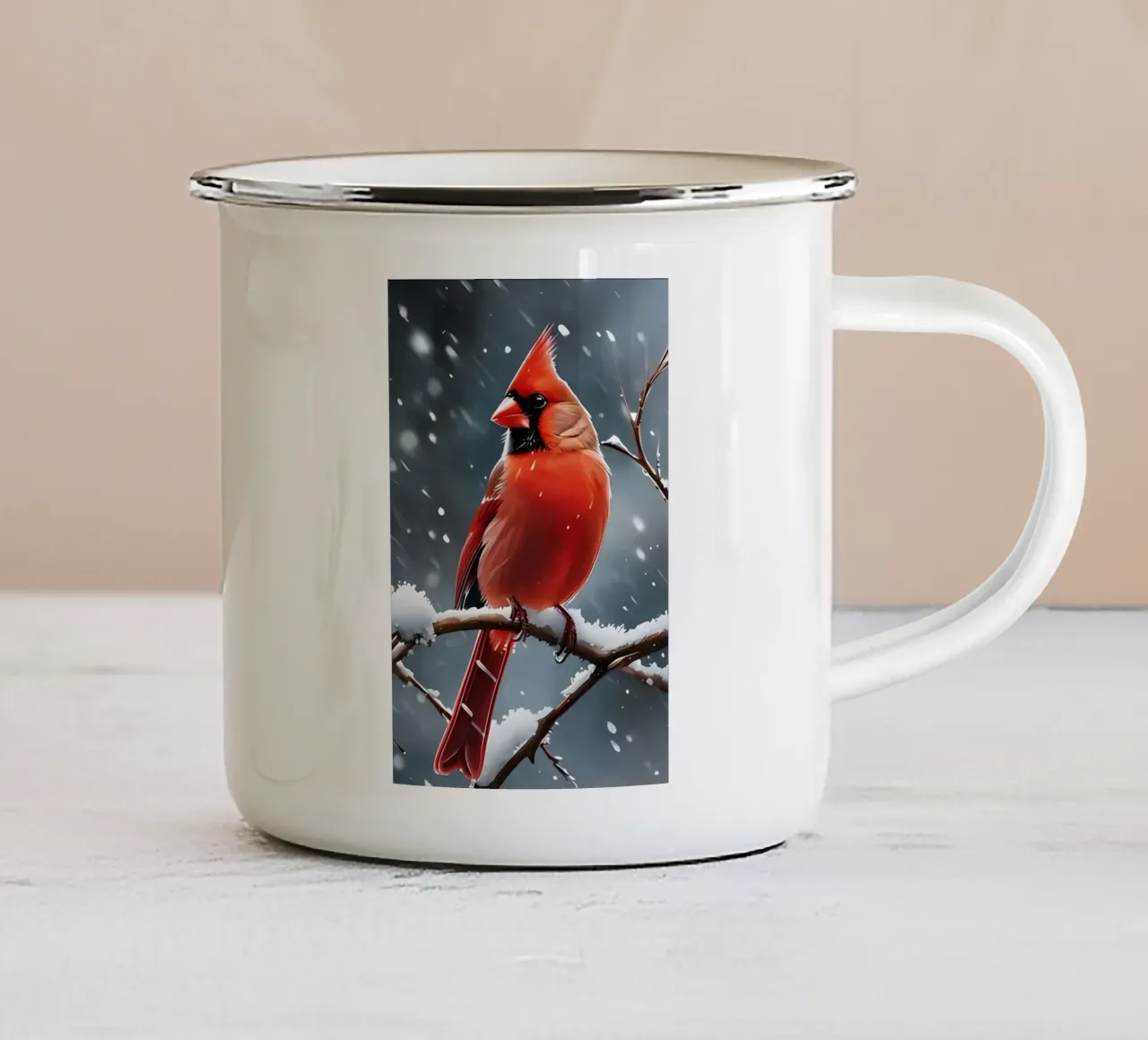 Poster minimalista 253 tazza in smalto da Kadynce