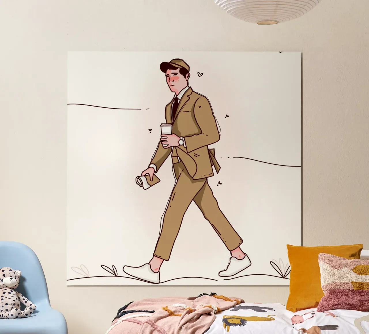 Camminare intorno alla mia sensazione poster con telaio in plastica da Gift For You