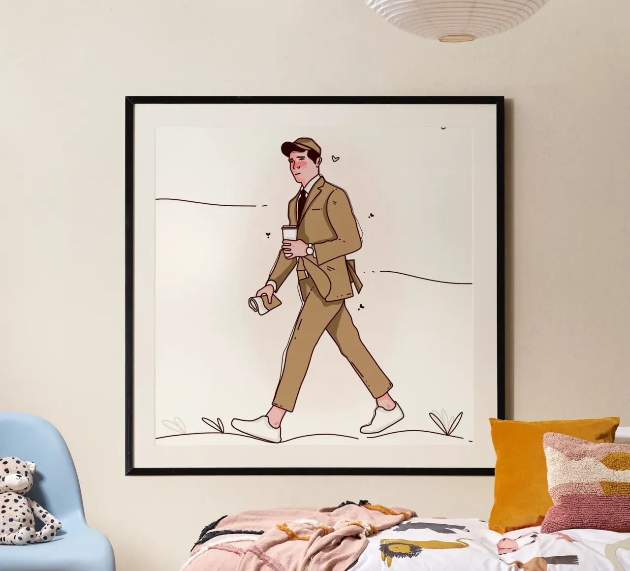 Camminare intorno alla mia sensazione poster con telaio in plastica da Gift For You