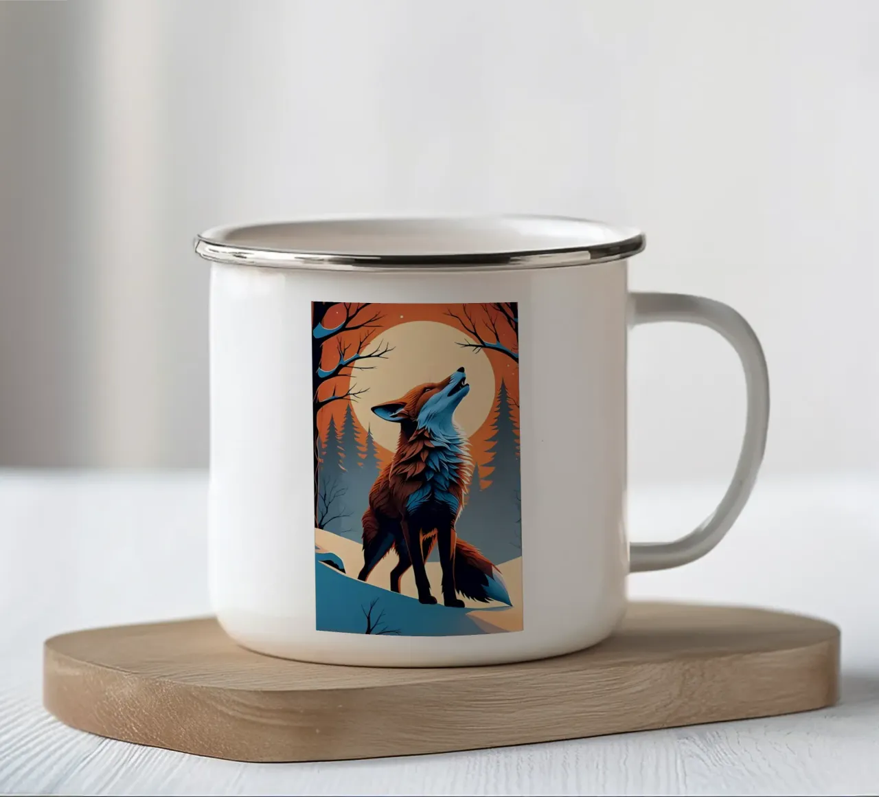 Poster minimalista 254 tazza in smalto da Kadynce