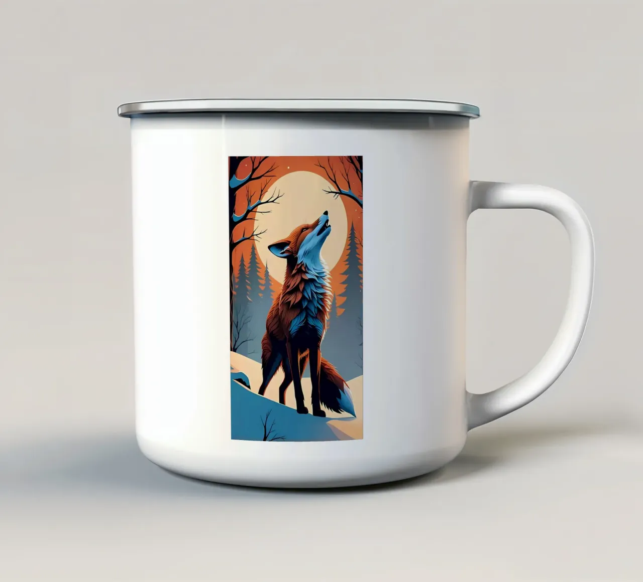 Poster minimalista 254 tazza in smalto da Kadynce