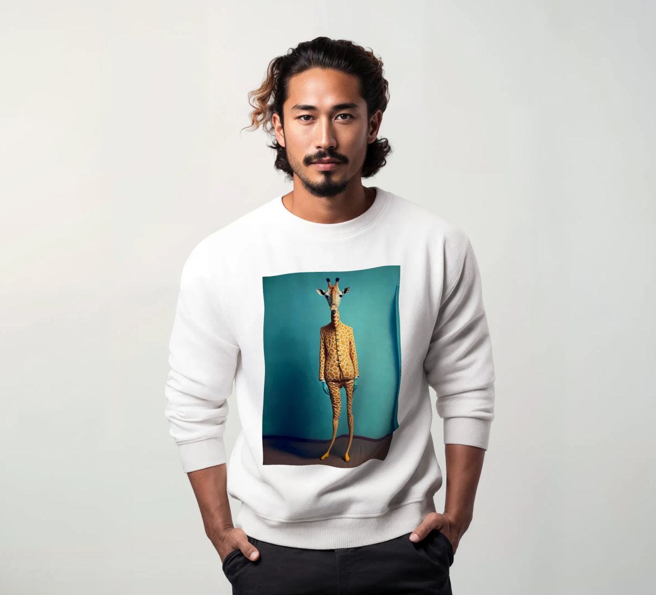 Ritratto di giraffa felpa da Mikesell