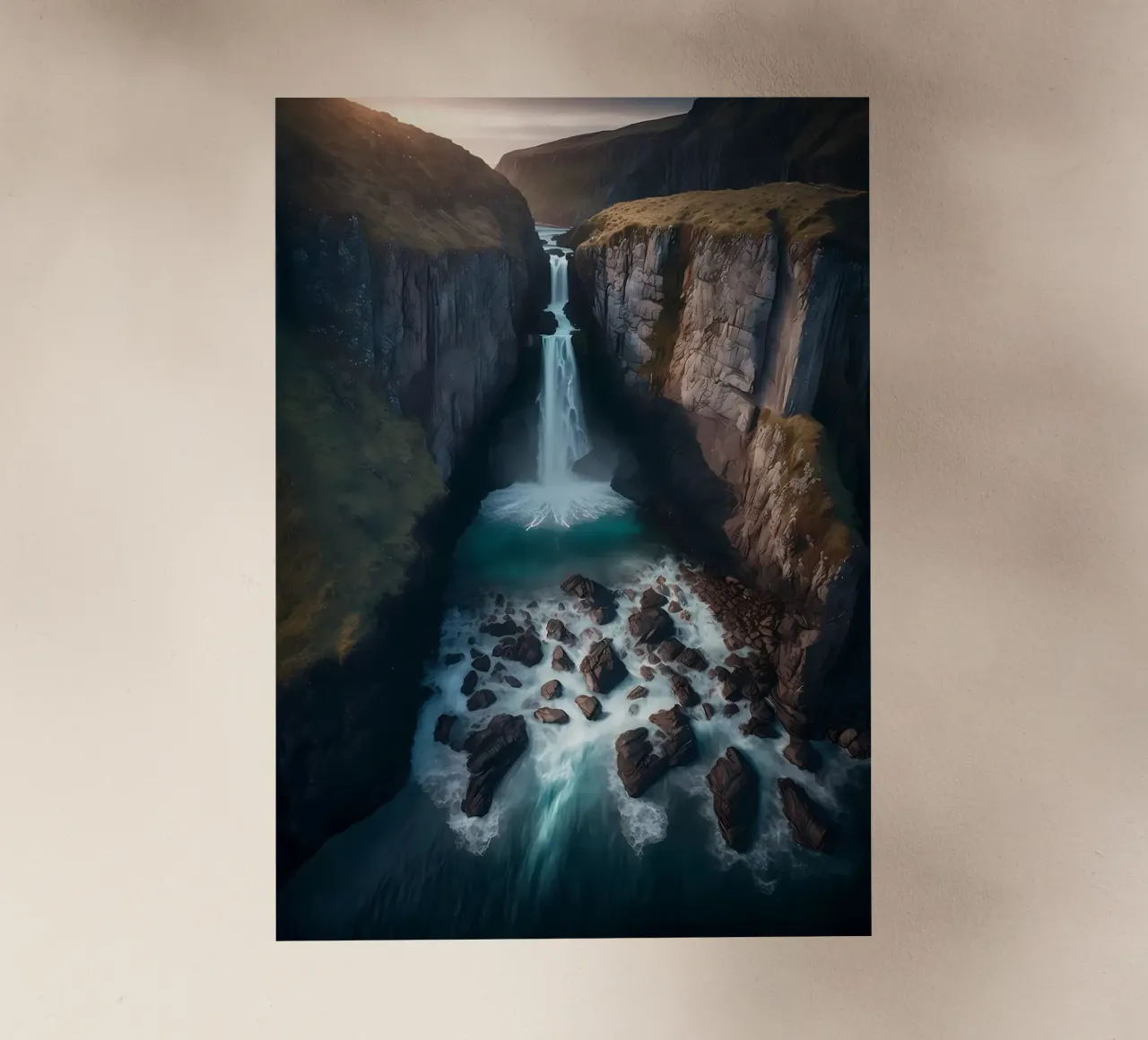 Cascata che scorre pellicola backlit da Mikesell