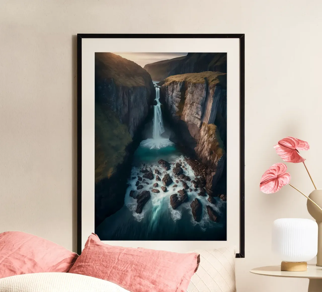 Waterfall Flowing hahnemühle by Mikesell