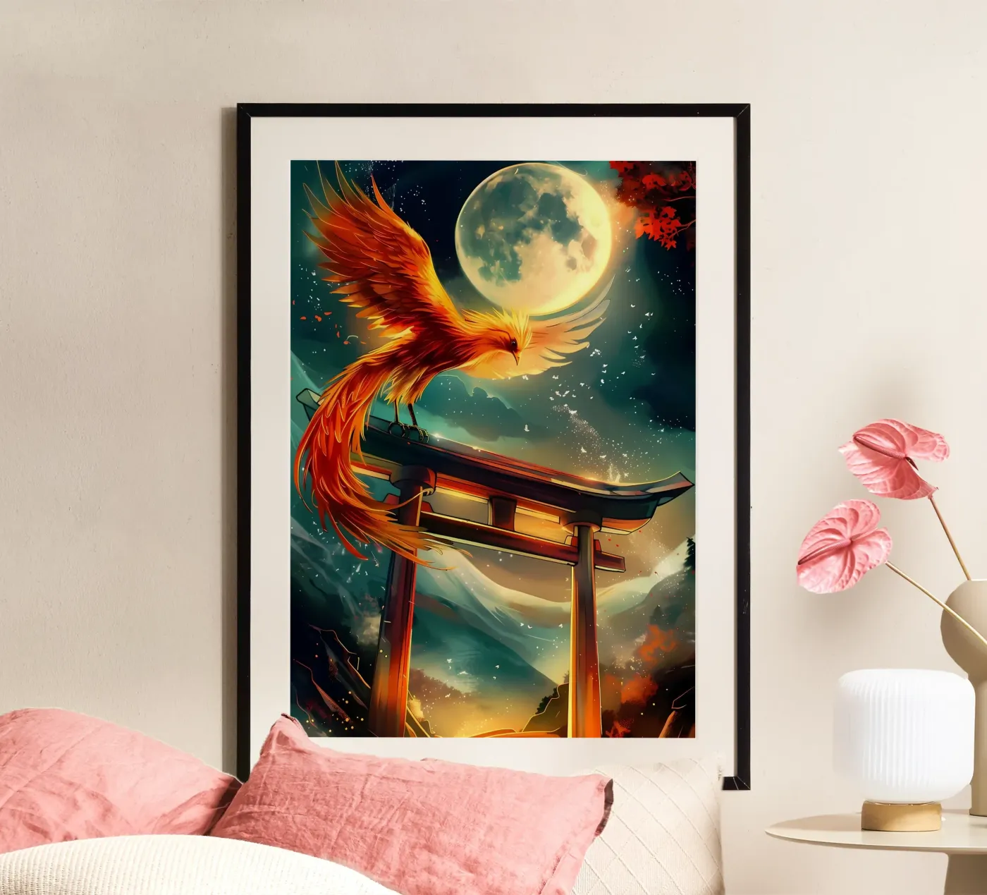 Phoenix Rising Torii poster da Ginnery