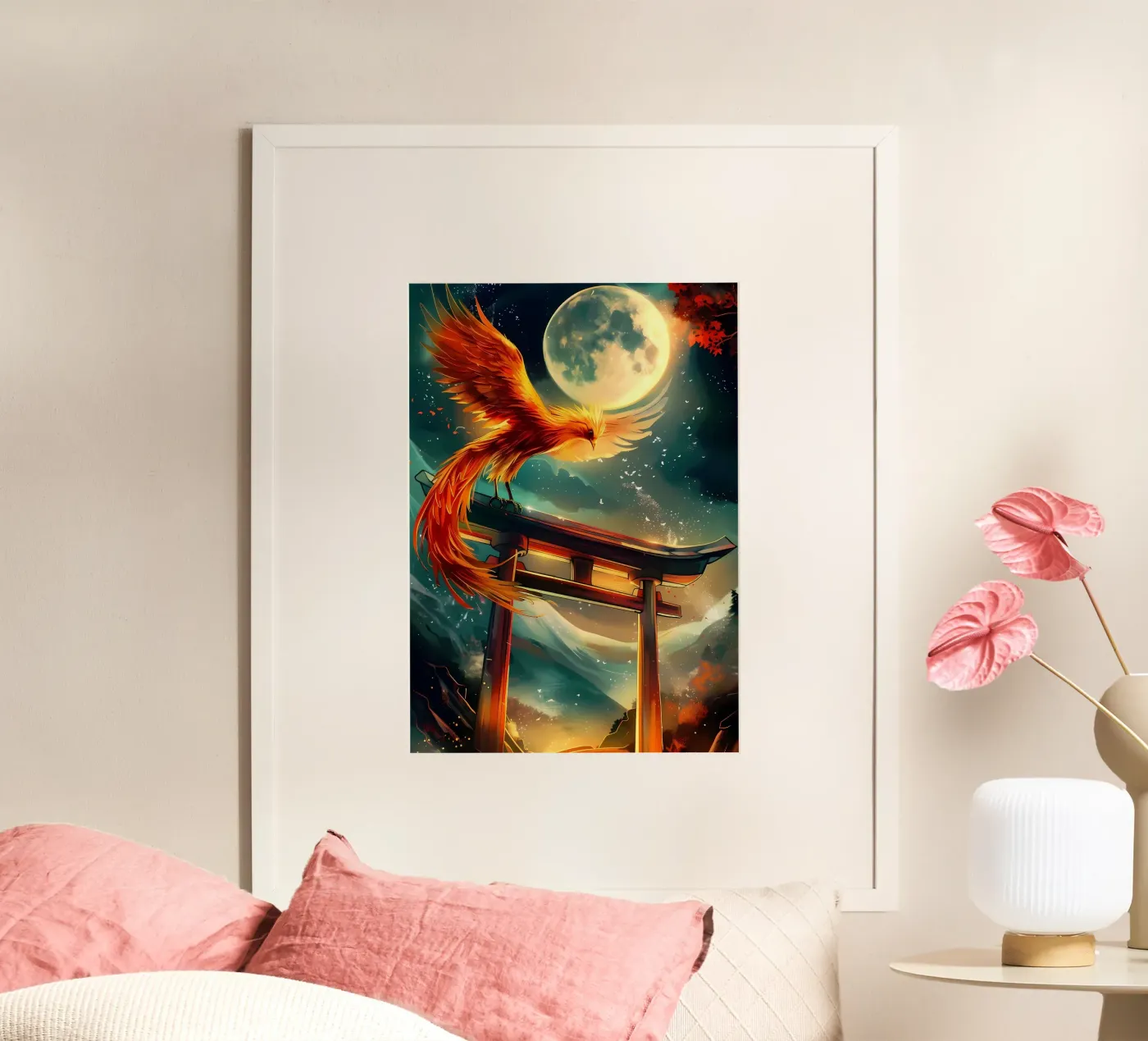 Phoenix Rising Torii poster da Ginnery