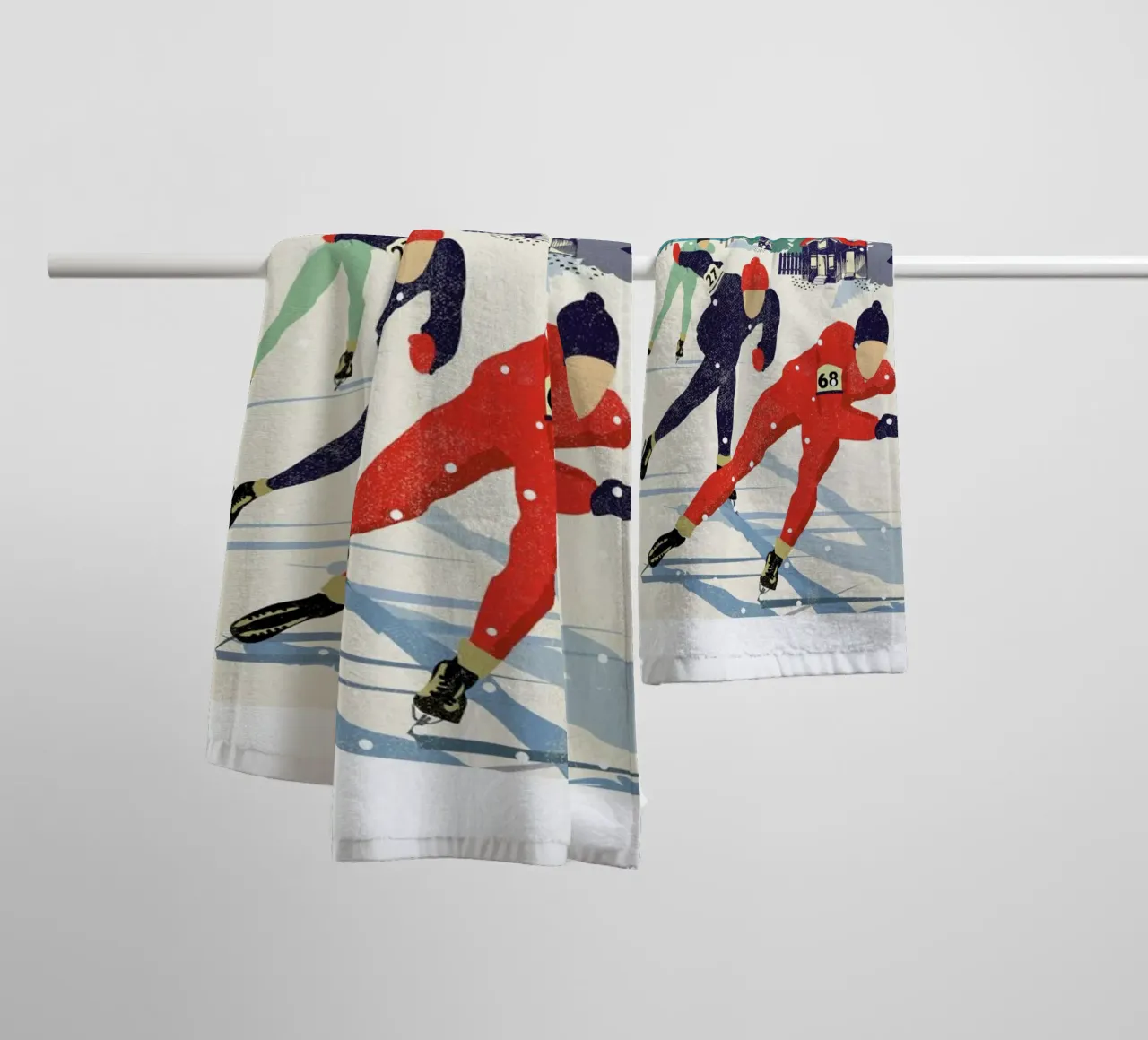Speed Skaters asciugamano da bagno da Rocket68