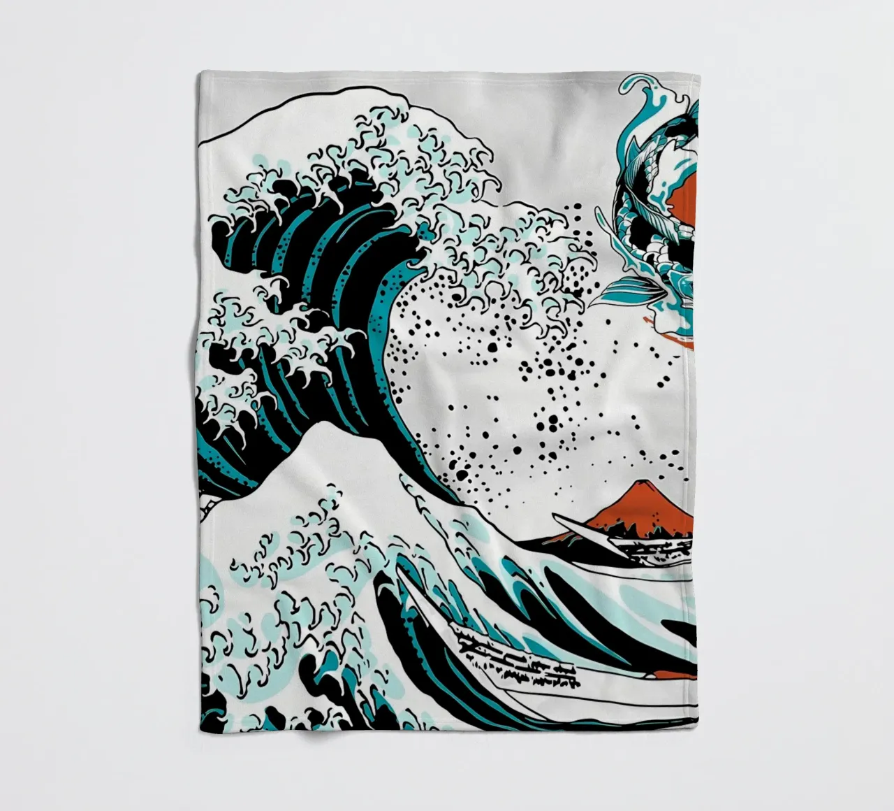 Pesce Koi giapponese Yin Yang coperta in pile da Mikesell