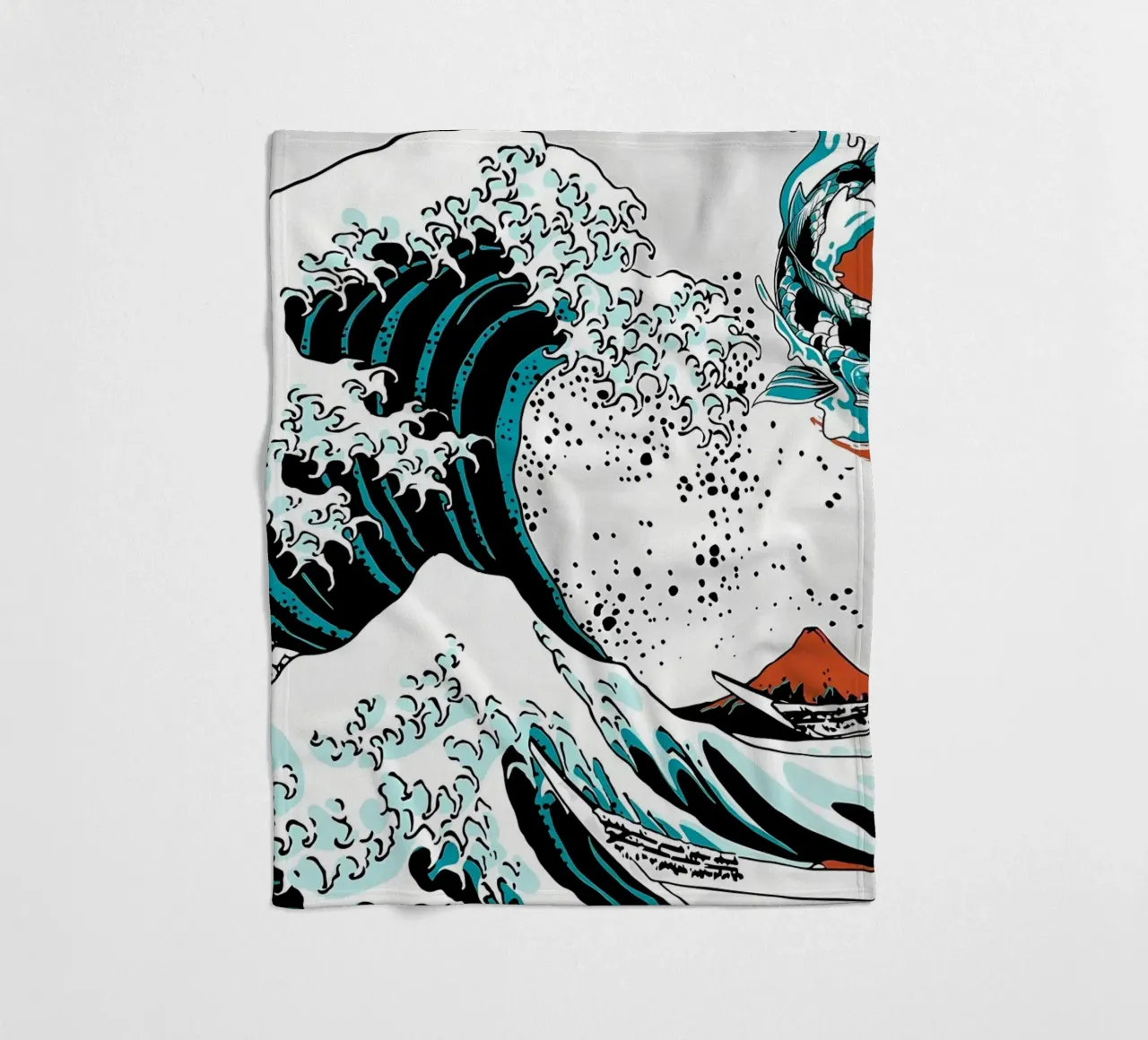 Pesce Koi giapponese Yin Yang coperta in pile da Mikesell
