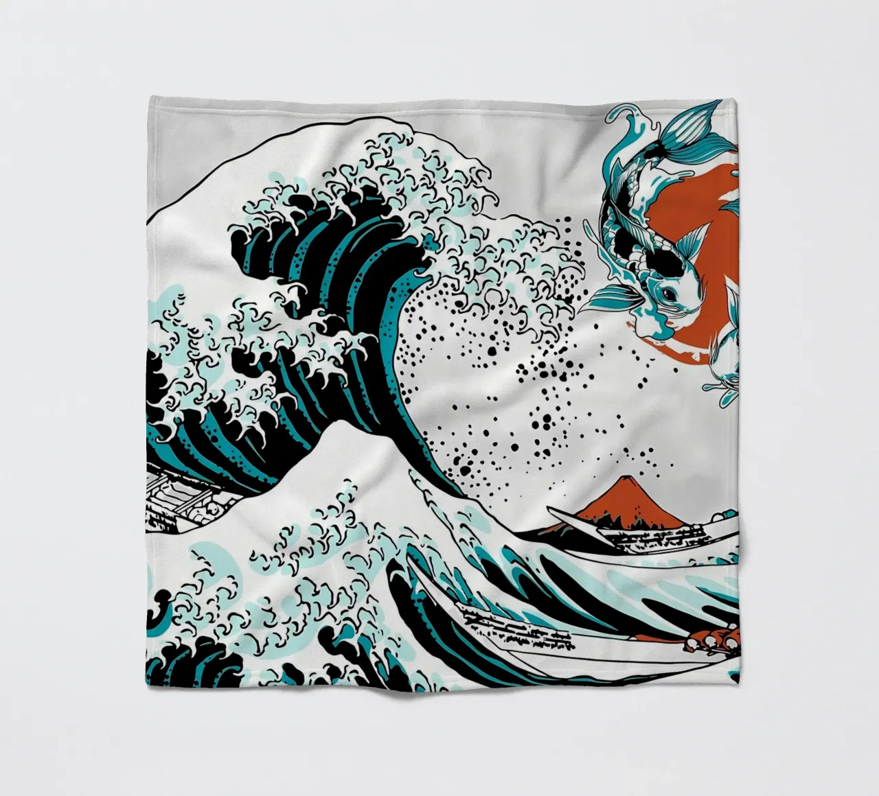 Pesce Koi giapponese Yin Yang coperta in pile da Mikesell