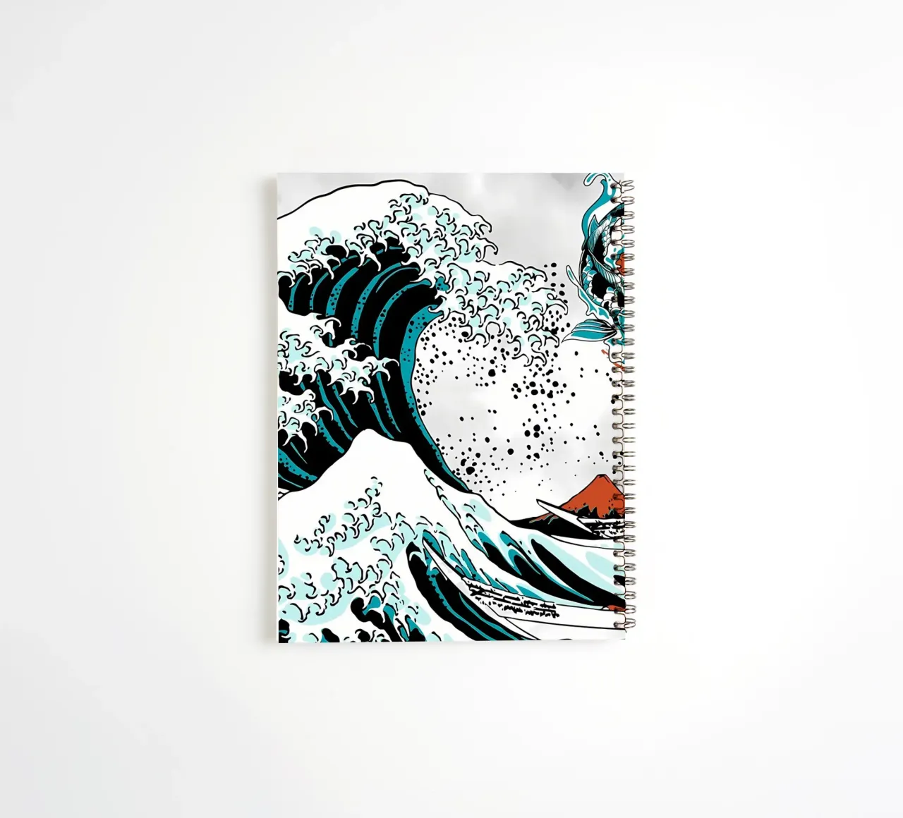 Japanese Koi Fish Yin Yang spiral notebook by Mikesell