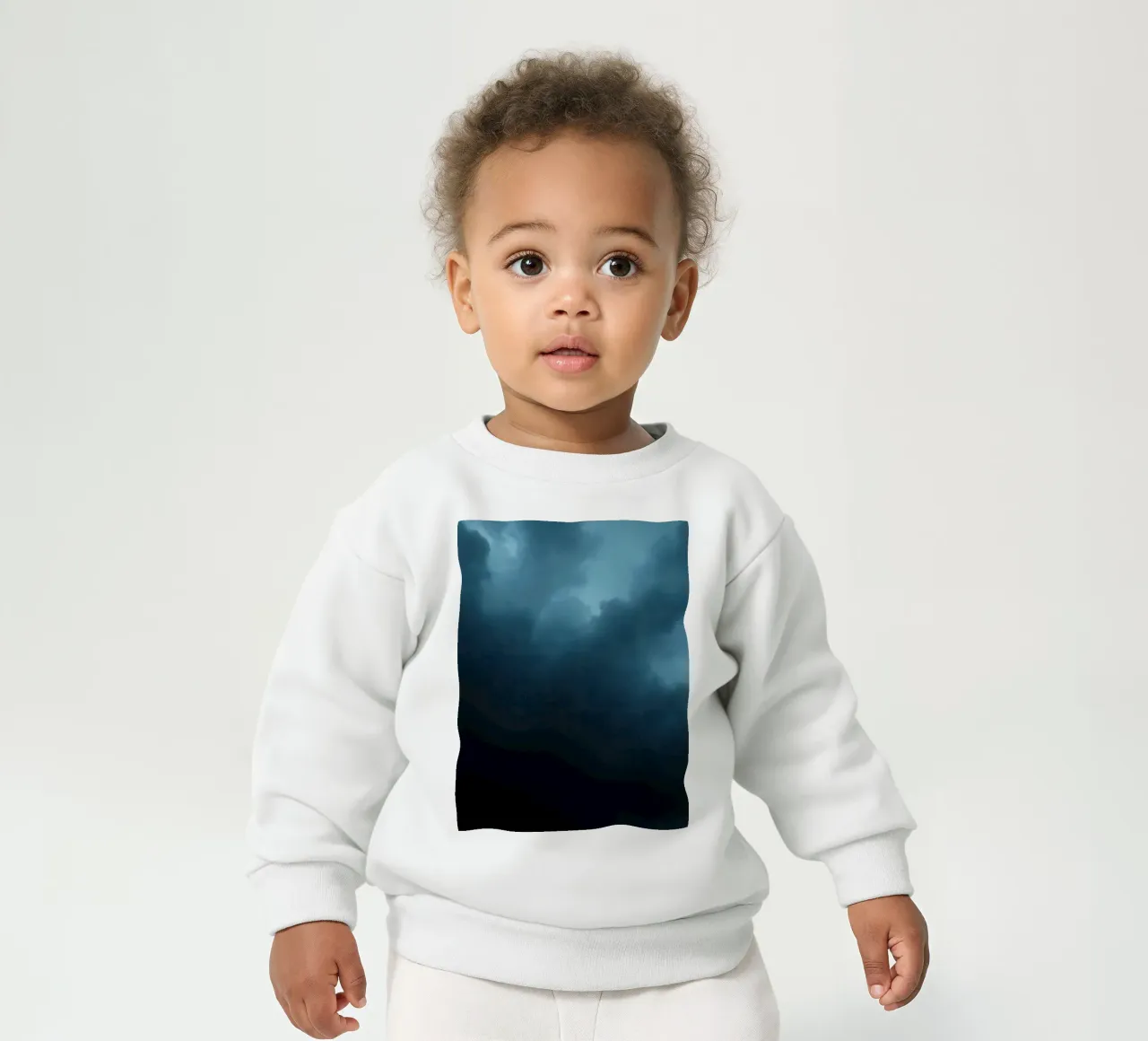 Nuvole scure e tempestose si addensano in un cielo crepuscolare felpa neonato da DesignDoodle