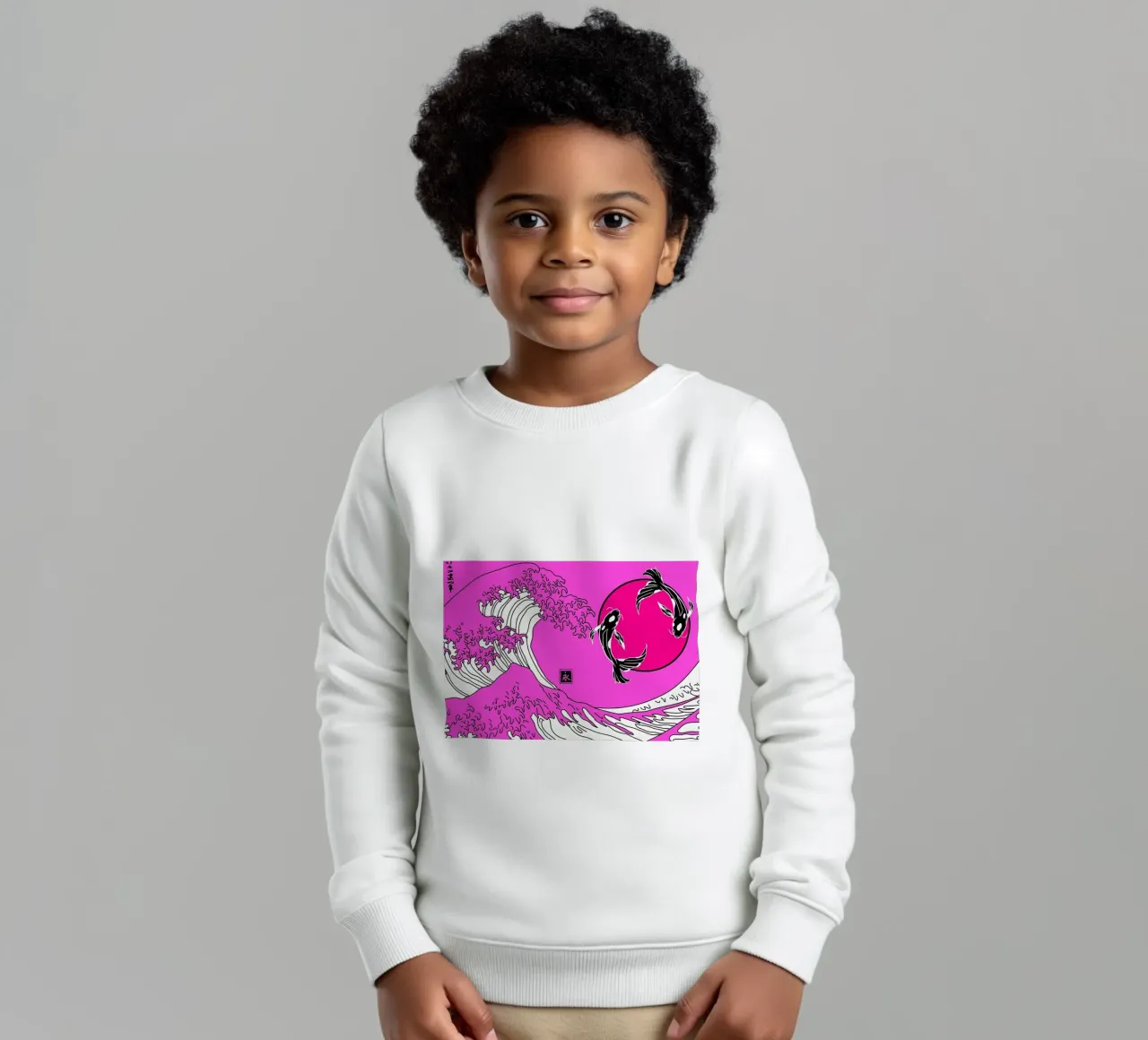 Pesce Koi giapponese Yin Yang felpa bambino da Mikesell