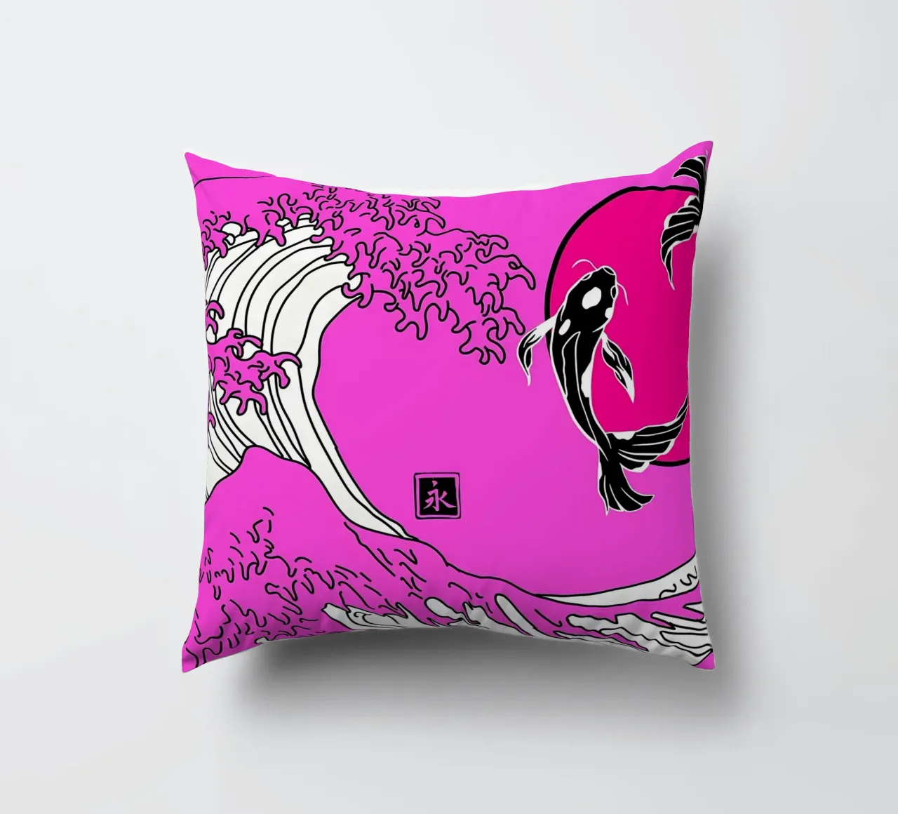 Pesce Koi giapponese Yin Yang cuscino da Mikesell