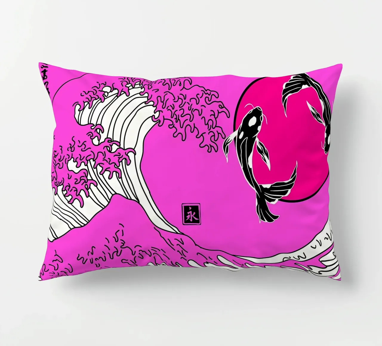 Pesce Koi giapponese Yin Yang cuscino da Mikesell