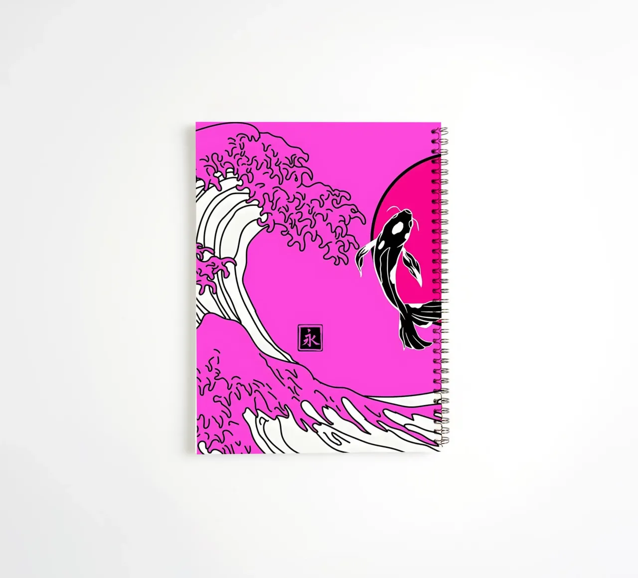 Japanese Koi Fish Yin Yang spiral notebook by Mikesell