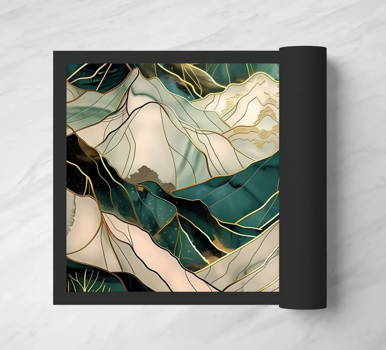 Abstracte bergkunst deurmat van Ginnery