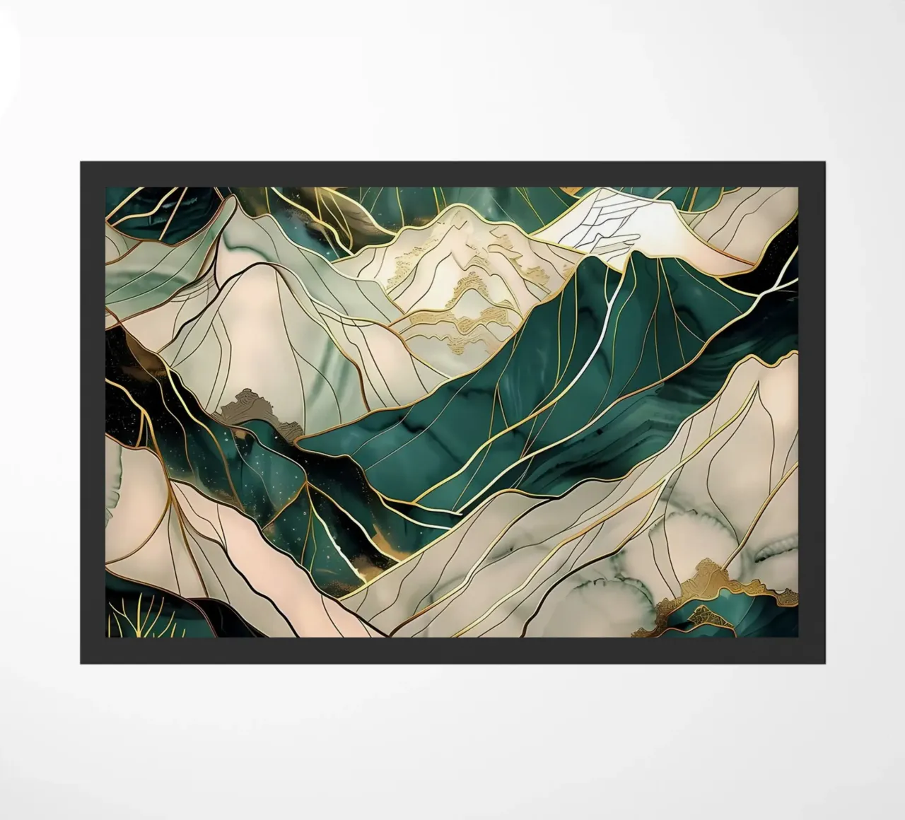 Abstracte bergkunst deurmat van Ginnery