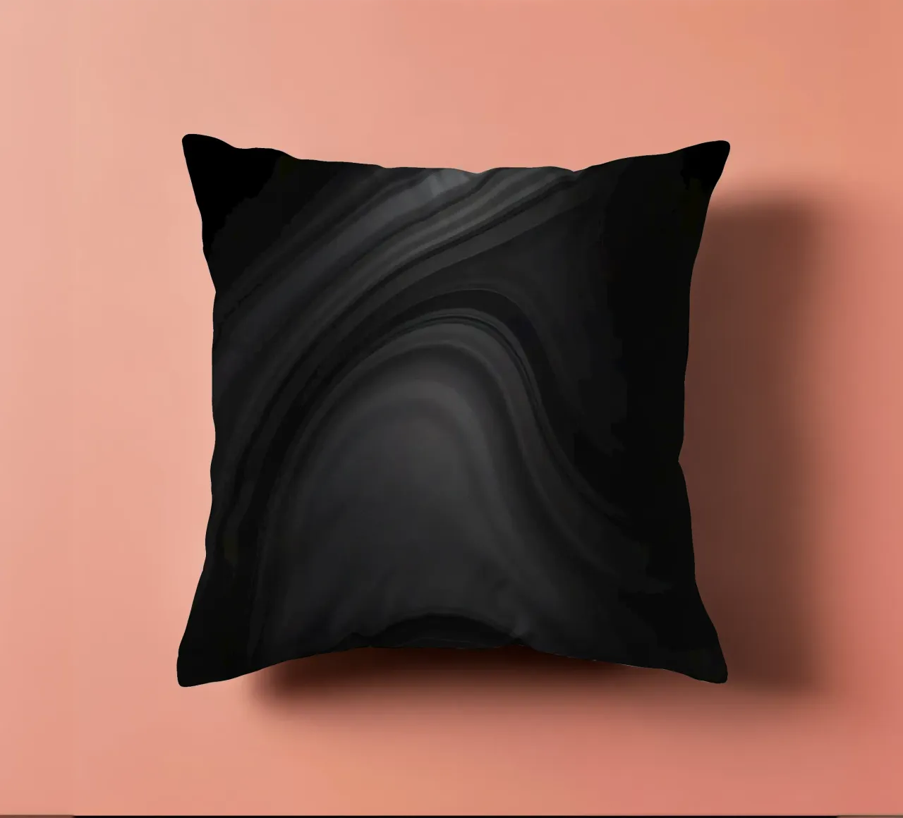 Elegant abstract black and gray swirls decorative cushion by DesignDoodle