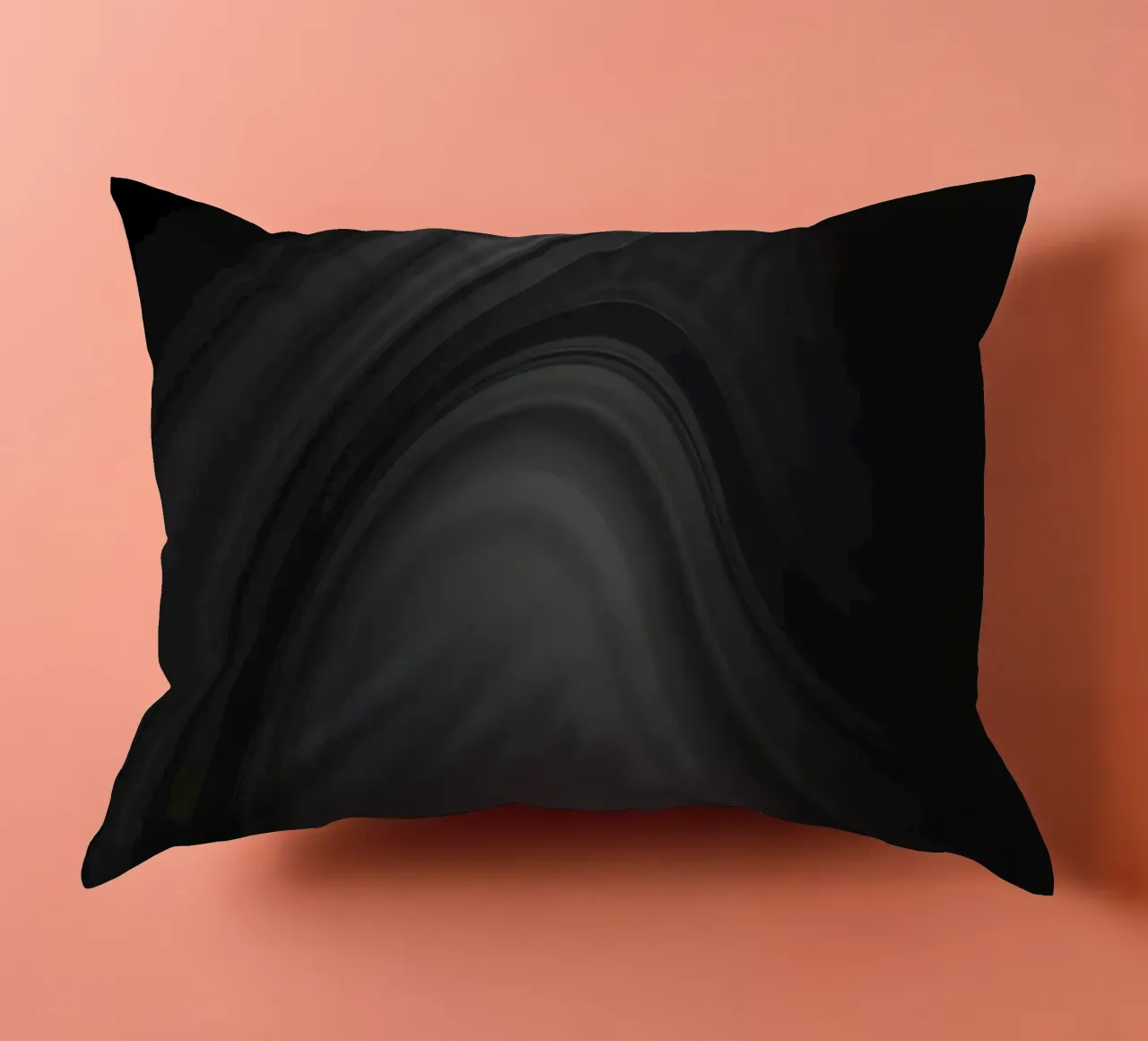 Elegant abstract black and gray swirls decorative cushion by DesignDoodle