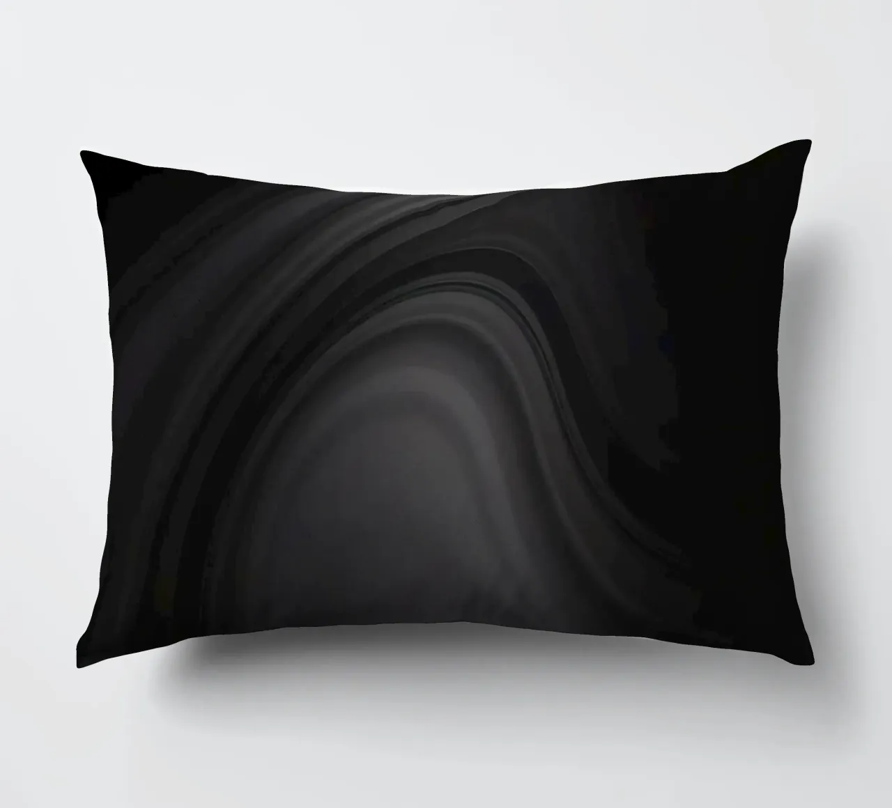 Elegant abstract black and gray swirls decorative cushion by DesignDoodle