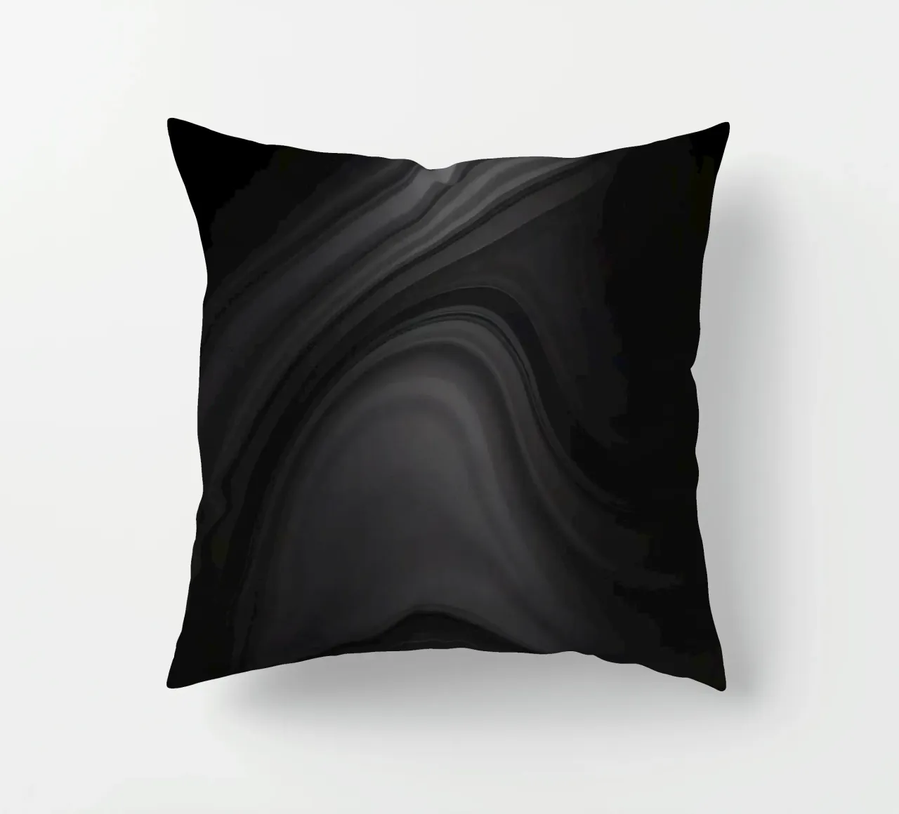 Elegant abstract black and gray swirls decorative cushion by DesignDoodle
