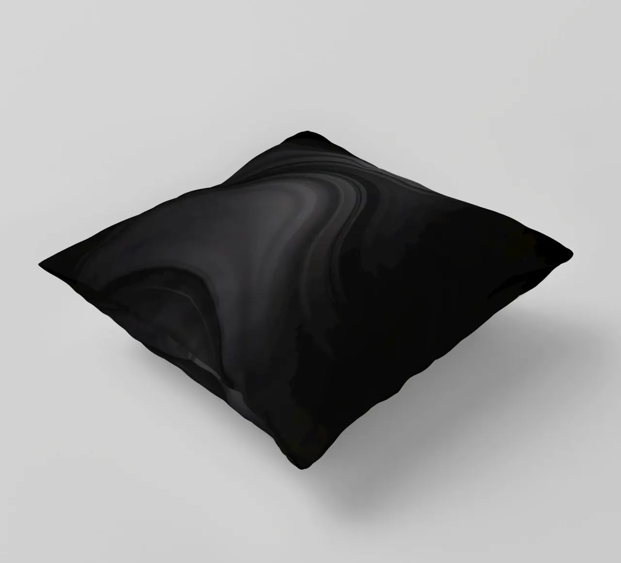 Elegant abstract black and gray swirls decorative cushion by DesignDoodle