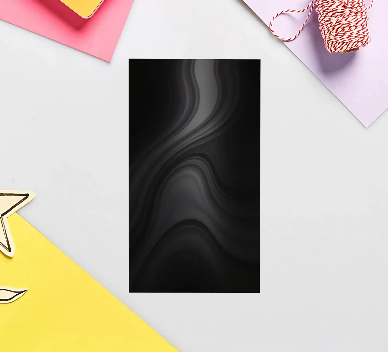Elegant abstract black and gray swirls sticker by DesignDoodle