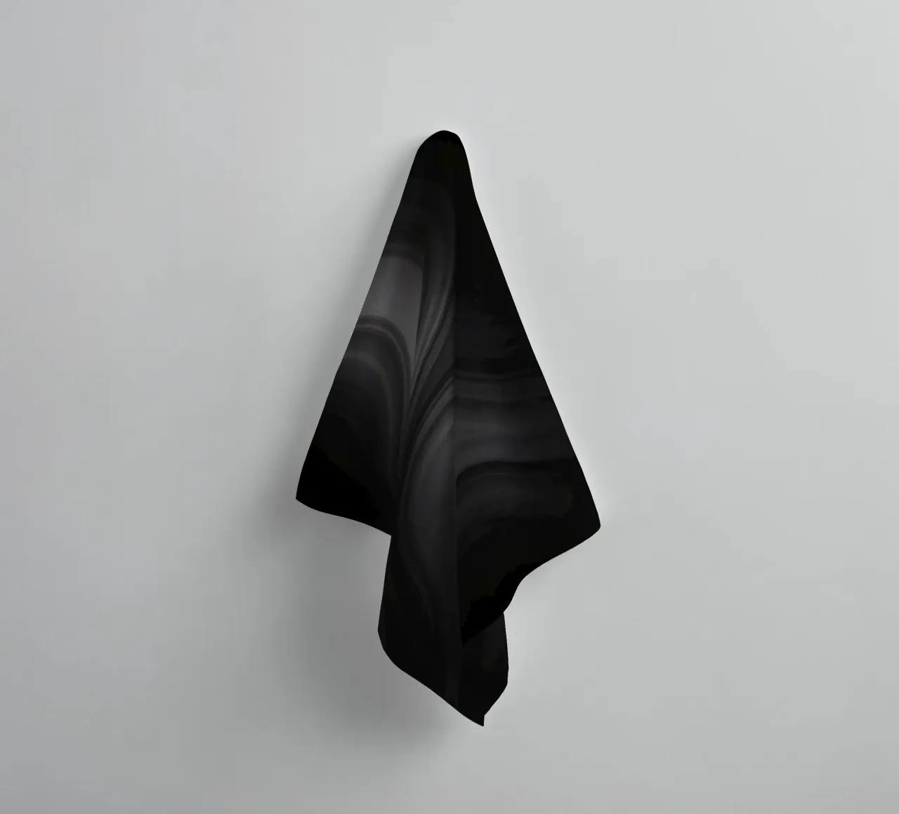Elegant abstract black and gray swirls towel by DesignDoodle