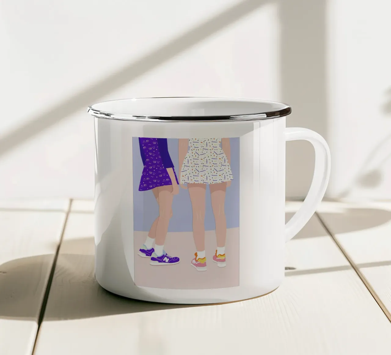 Girlfriends tazza in smalto da Céleste Wallaert