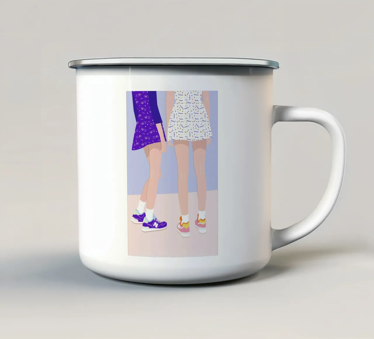 Girlfriends tazza in smalto da Céleste Wallaert