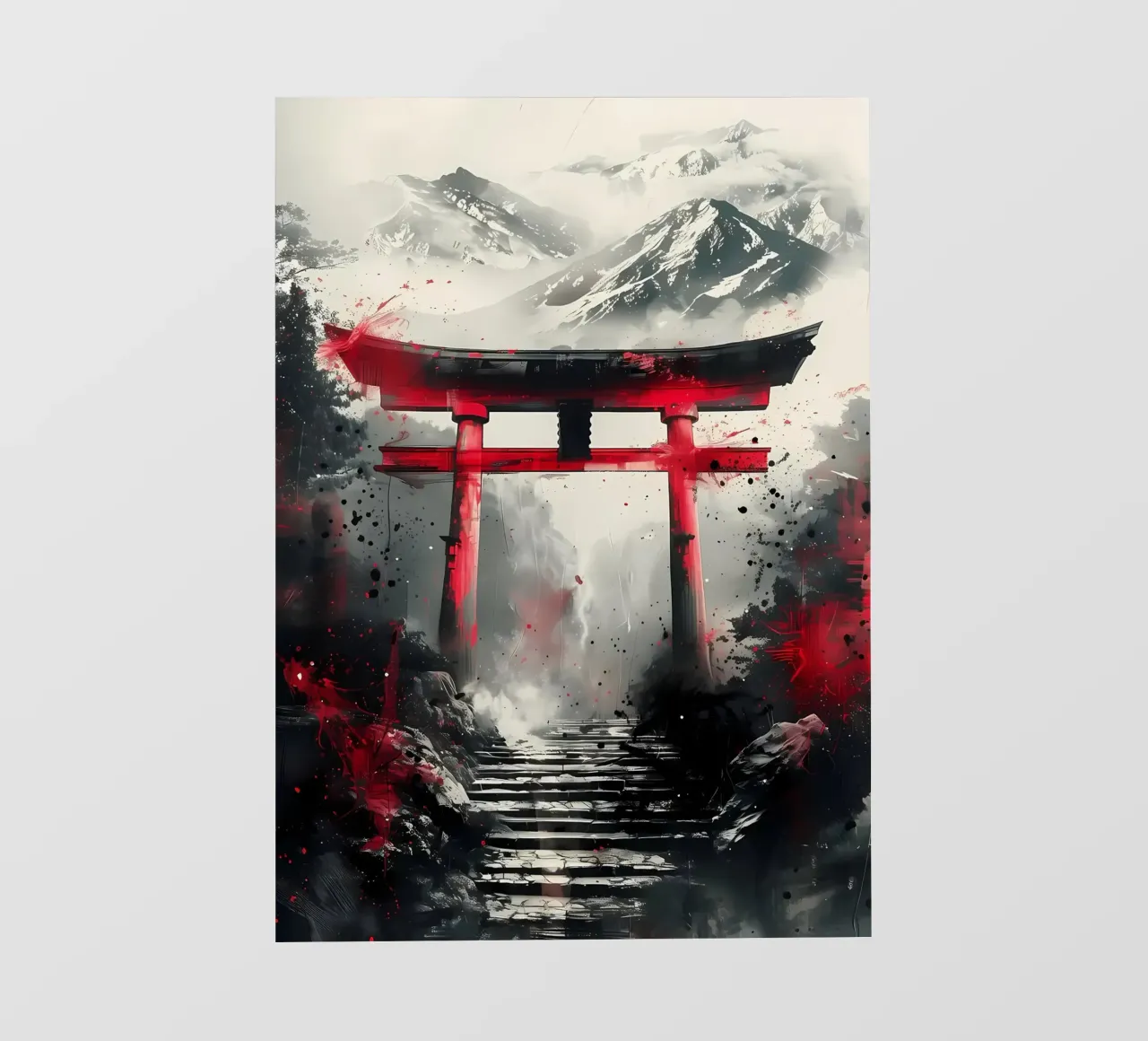 Japanese Torii Gate Ink backlit film by Ginnery