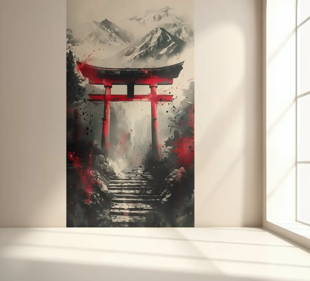 Japanese Torii Gate Ink photo wallpaper by Ginnery